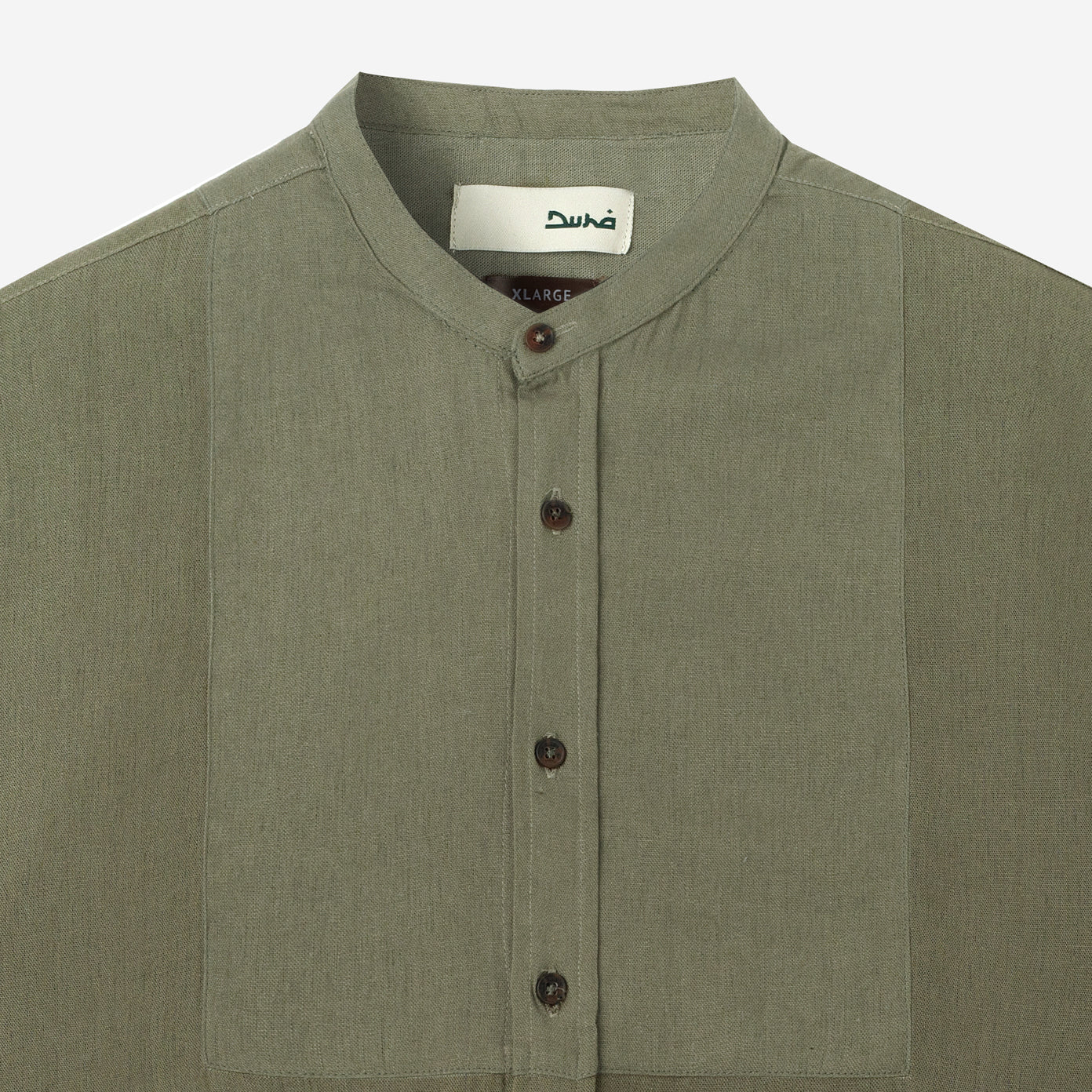 FACTORY SALE - Mazeen Shirt Short Sleeve - Green Olive - Image 2