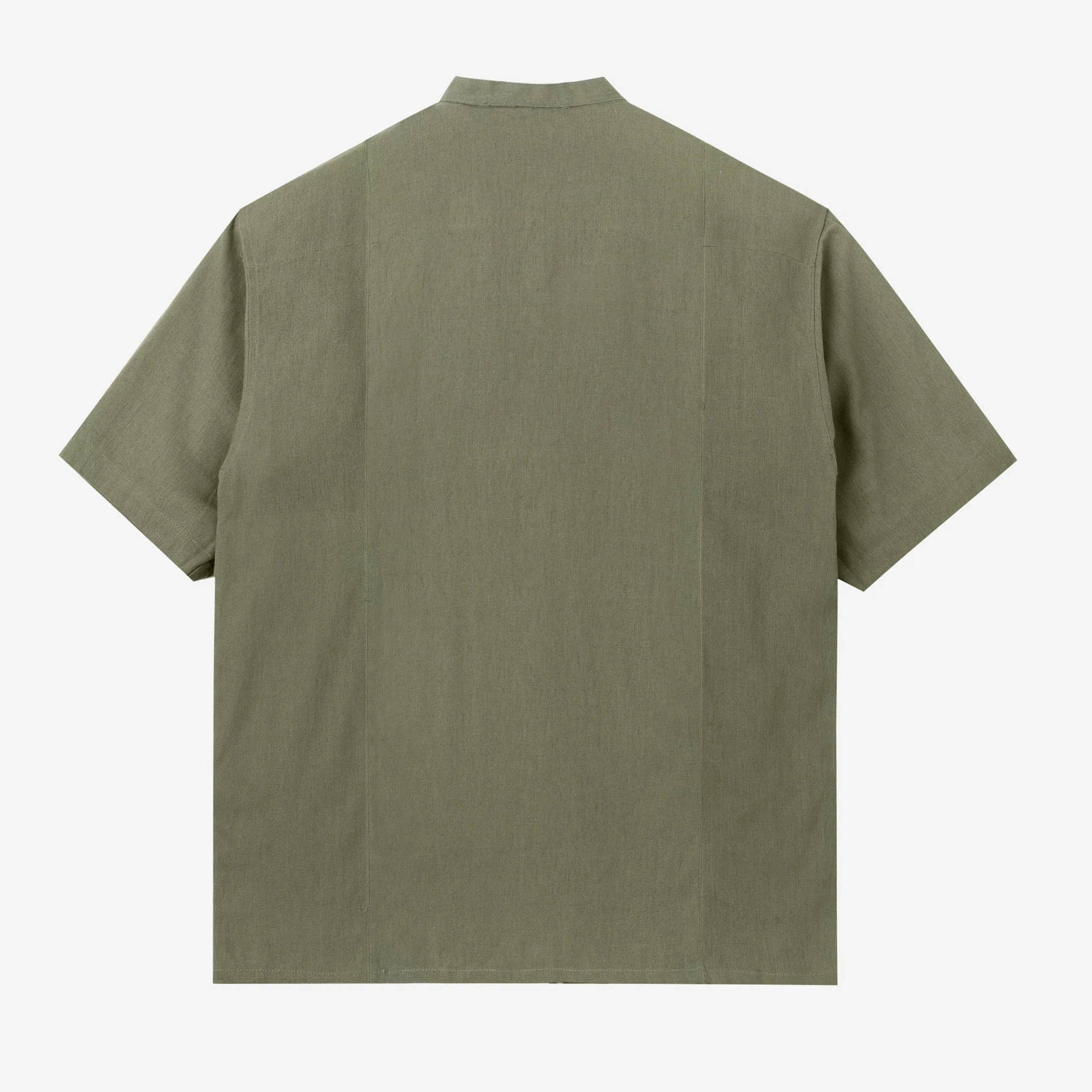 FACTORY SALE - Mazeen Shirt Short Sleeve - Green Olive - Image 4