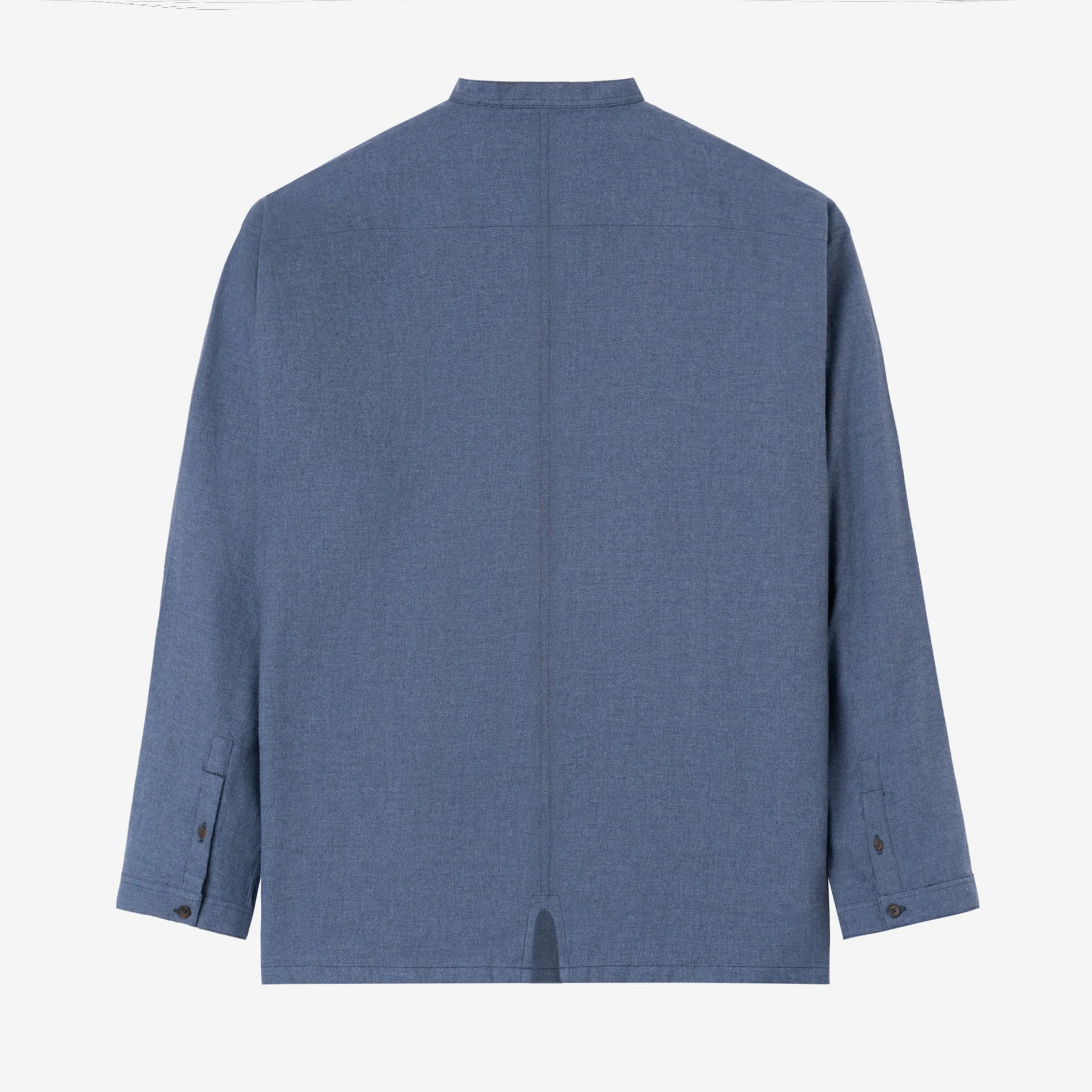 FACTORY SALE - Nadeer Shirt Long Sleeve - Grey Blue - Image 4