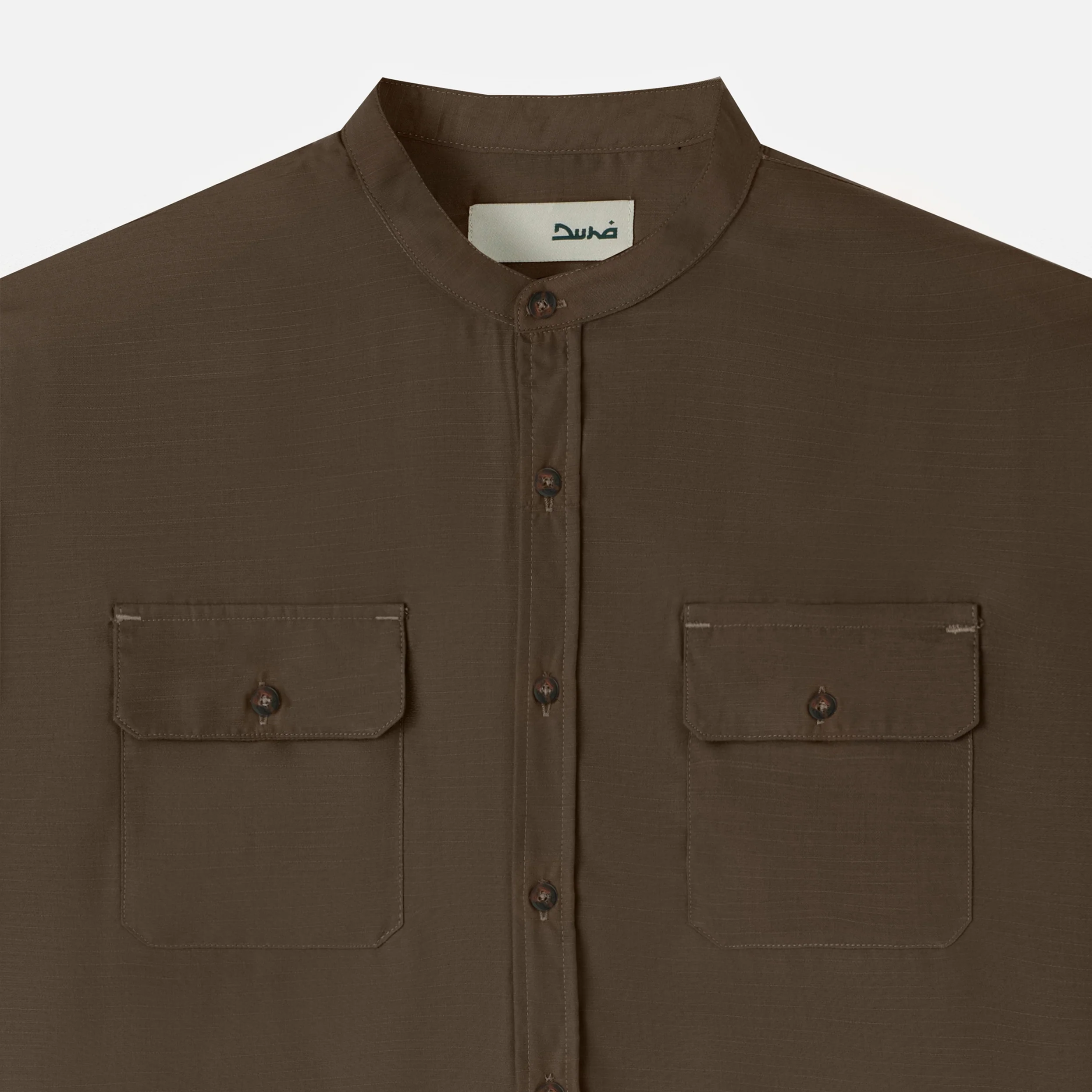 FACTORY SALE - Numair Shirt Short Sleeve - Brown - Image 2