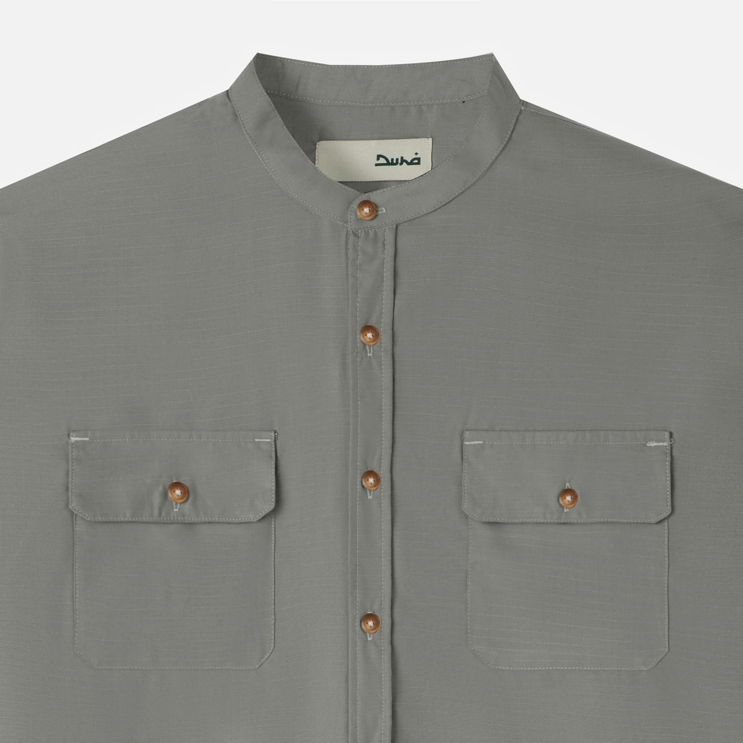 FACTORY SALE - Numair Shirt Short Sleeve - Cold Grey - Image 2