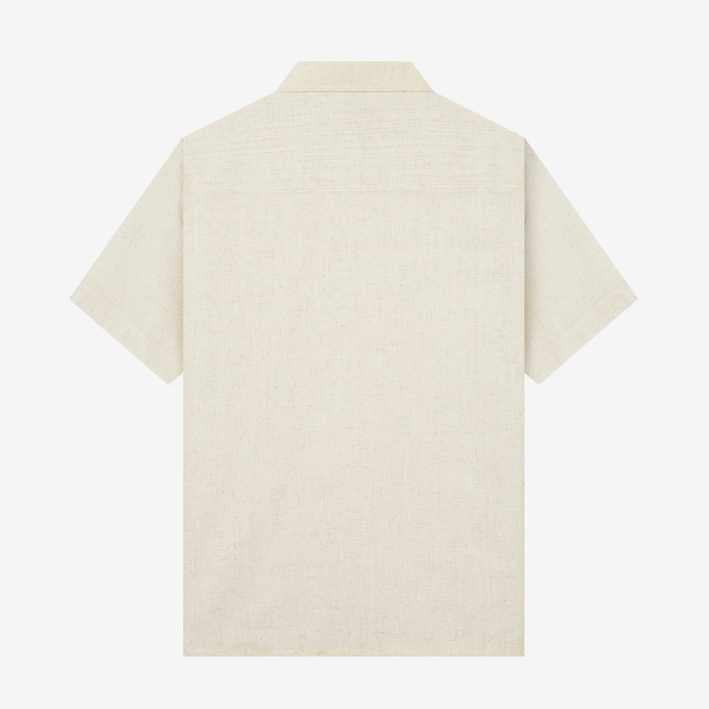 FACTORY SALE - Qawi Short Sleeve Linen Shirt - Sand - Image 4