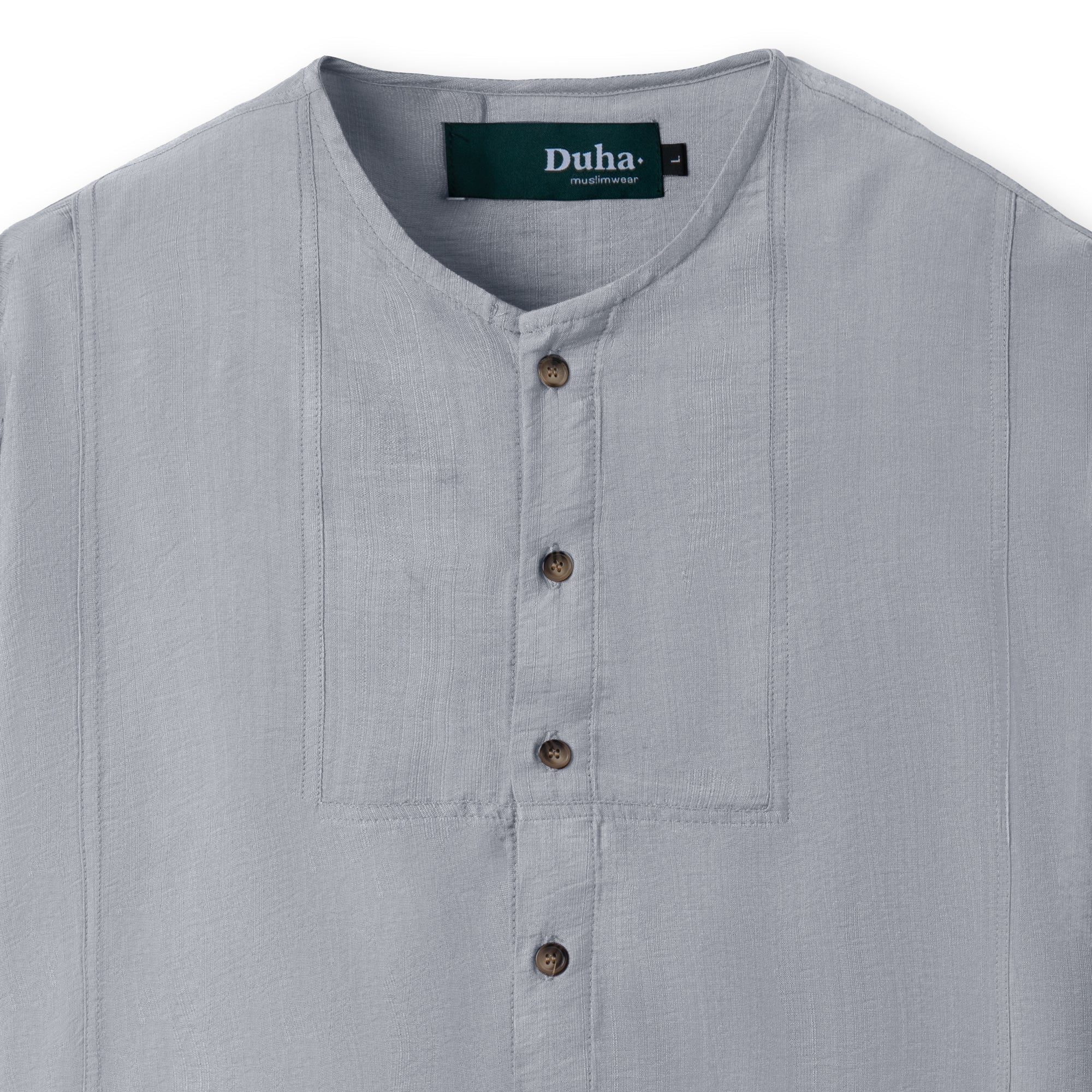 FACTORY SALE - Rayyan Linen Shirt - Grey - Image 2