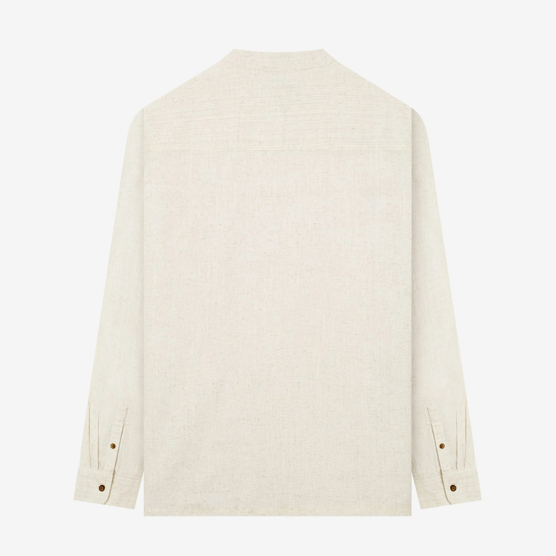 Sayf Long Sleeve Linen Shirt - Sand White - Image 4