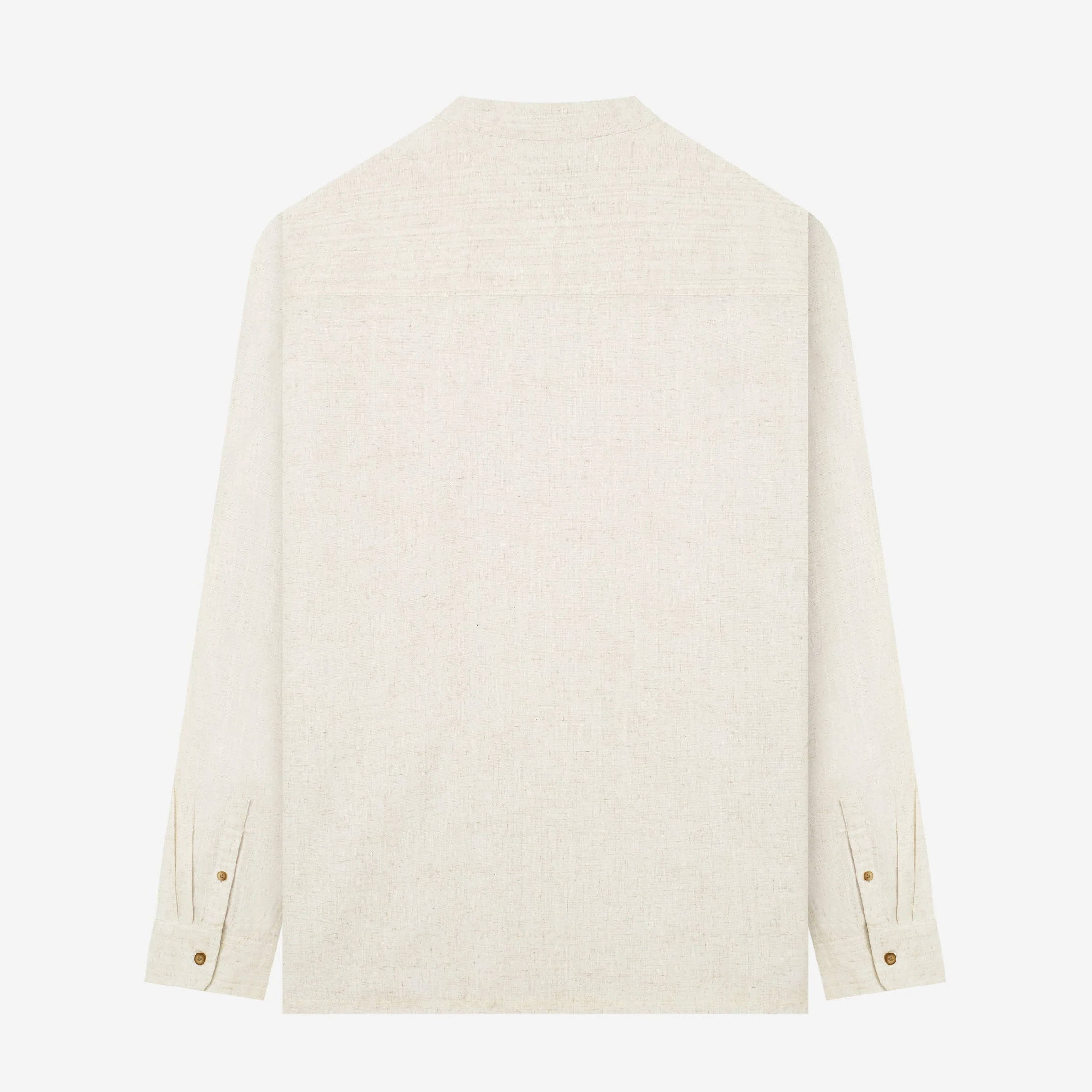 Sayf Long Sleeve Linen Shirt - White - Image 4
