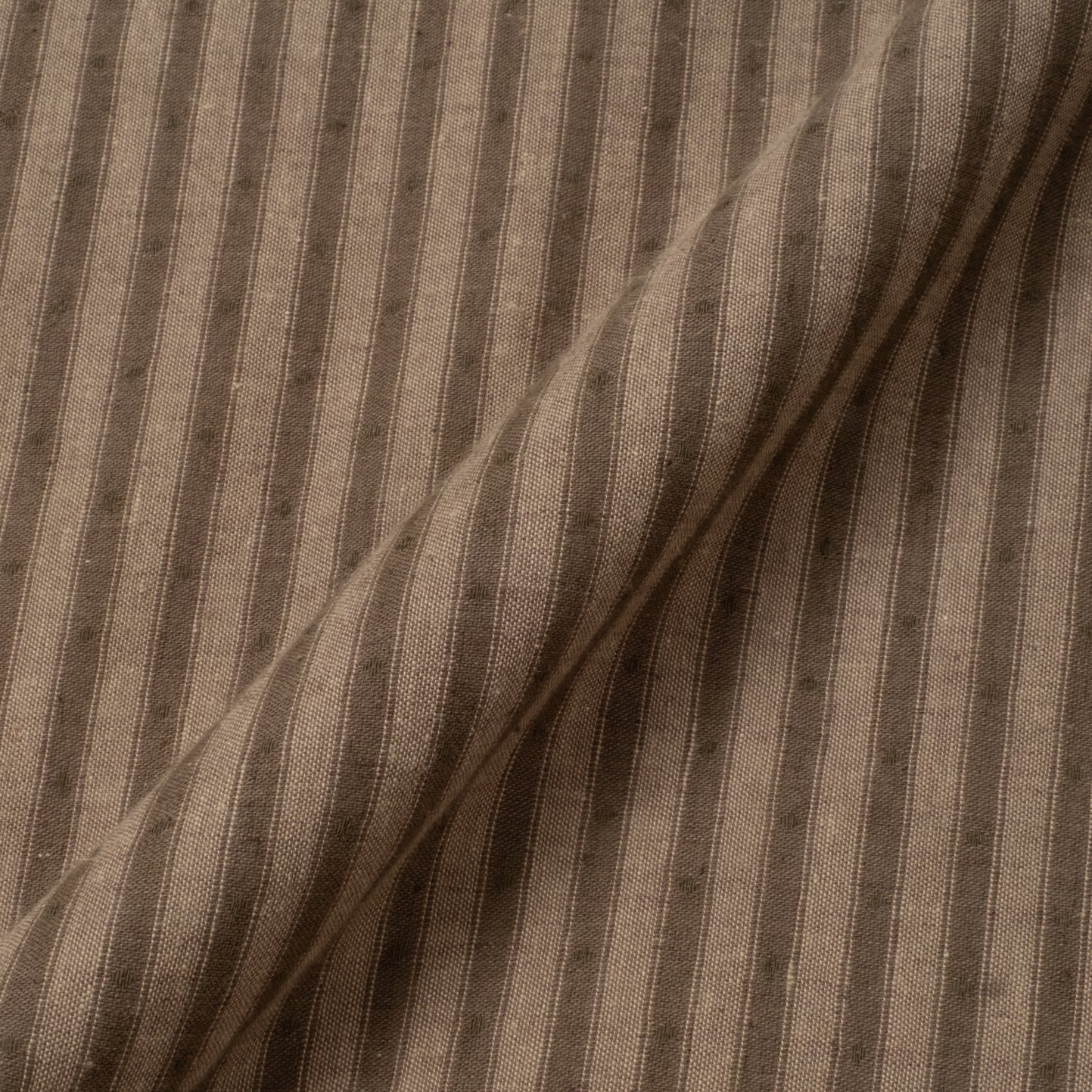 FACTORY SALE - Sayf Long Sleeve Linen Stripes Shirt - Forest - Image 3