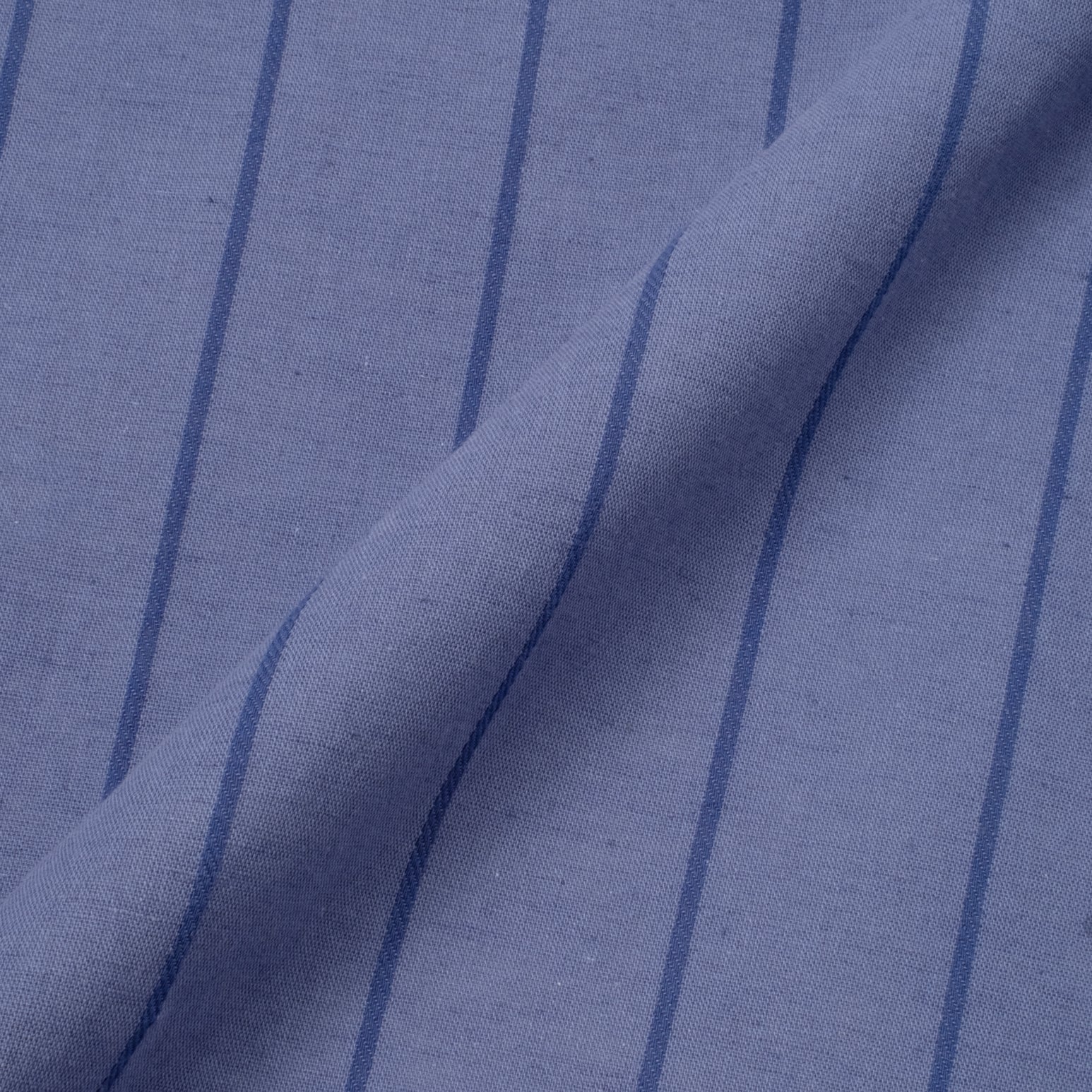 FACTORY SALE - Sayf Long Sleeve Linen Stripes shirt - Ocean Blue - Image 3