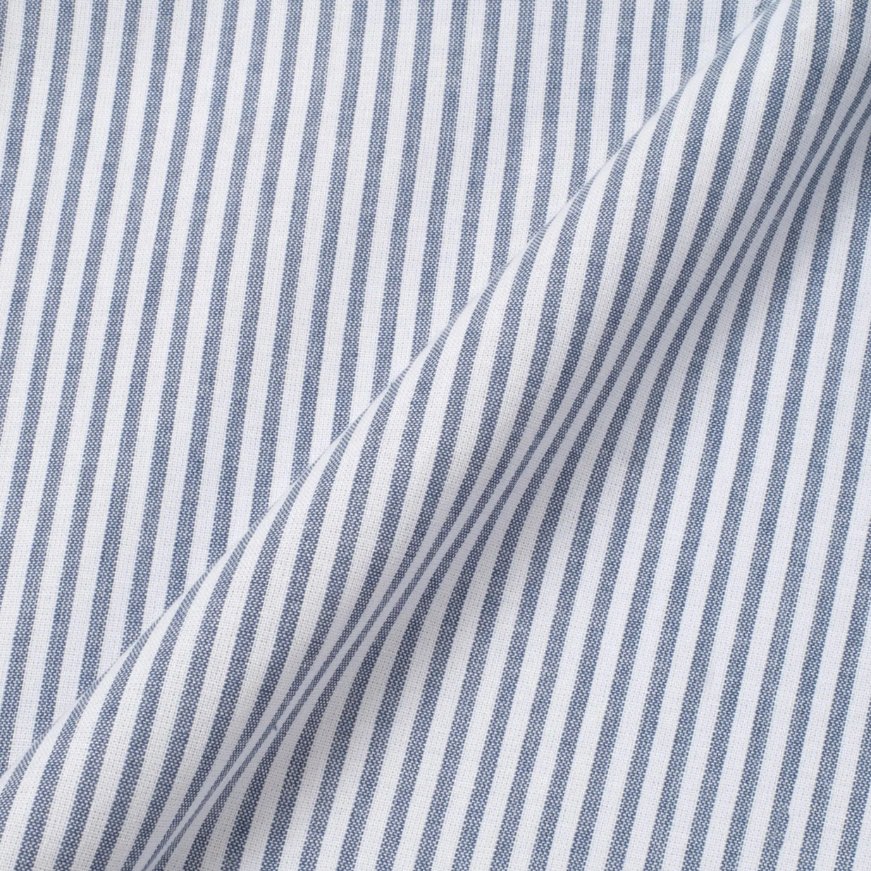 Sayf Long Sleeve Linen Stripes shirt - White Blue - Image 3