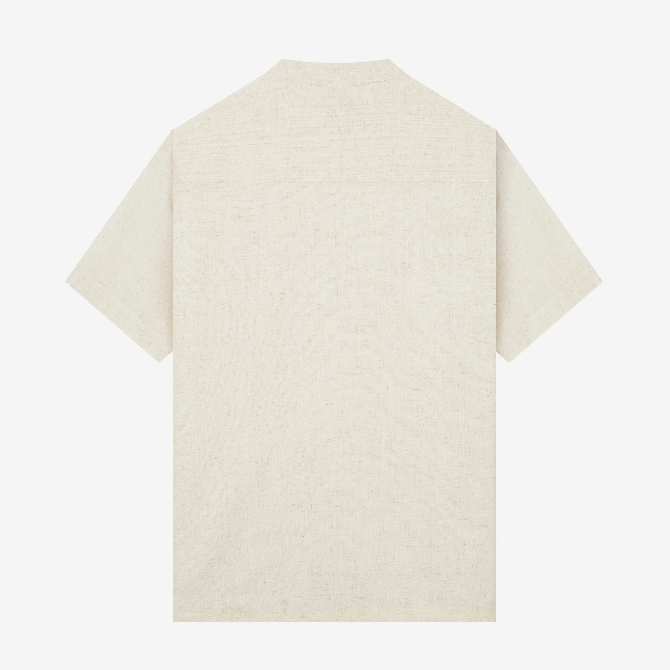 FACTORY SALE - Sayf Short Sleeve Linen Shirt - Sand - Image 4