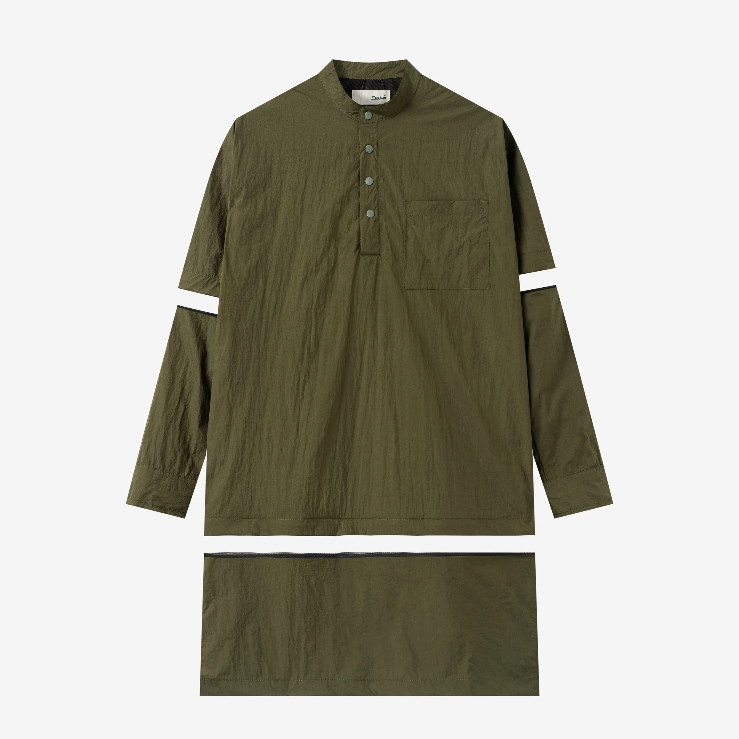 Taroob Long Sleeve Gamis - Olive - Image 2