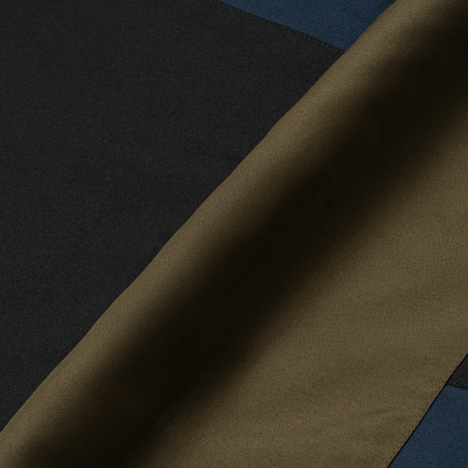 FACTORY SALE - Ward Patchwork Shirt Long Sleeve - Hadid Olive - Image 3