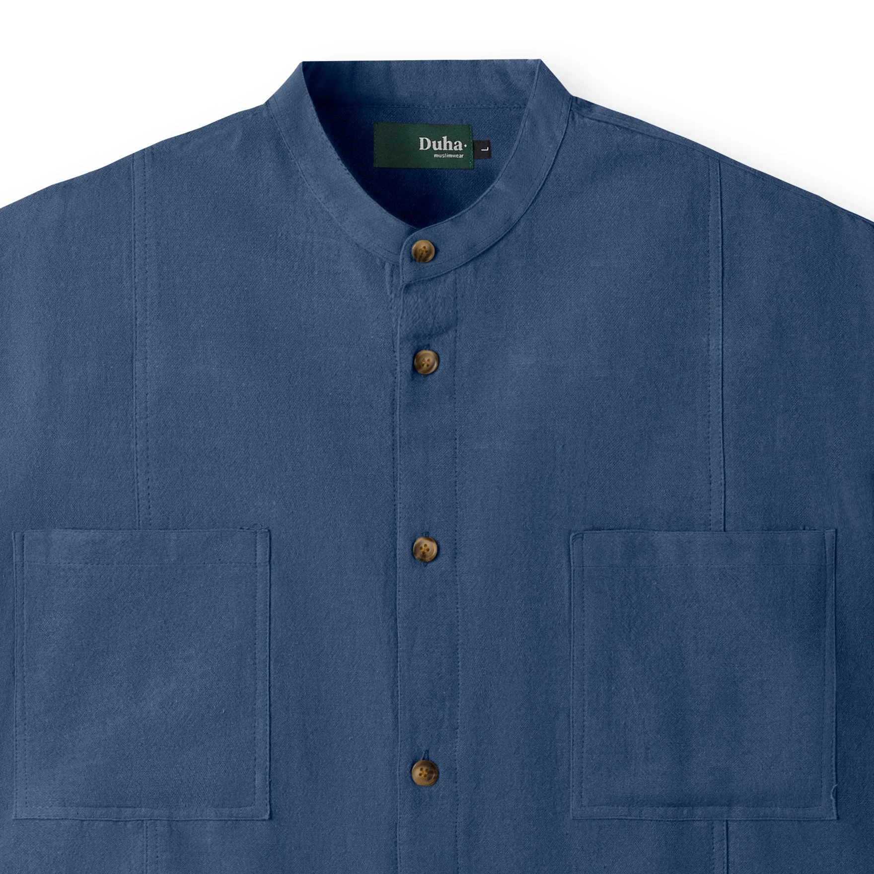 FACTORY SALE - Zahi Short Sleeve Shirt - Deep Blue - Image 2