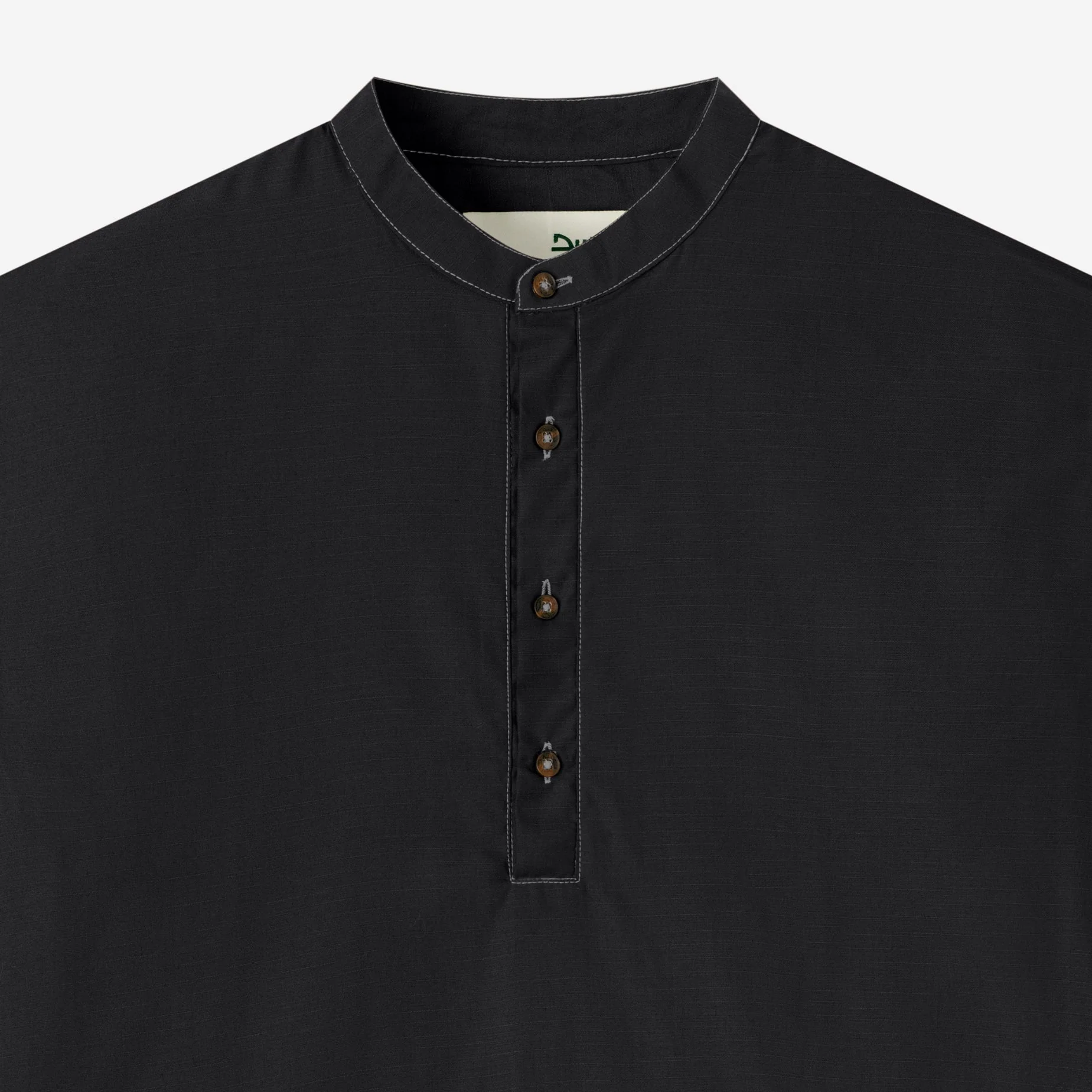 FACTORY SALE - Zahr Shirt Long Sleeve - Black - Image 2