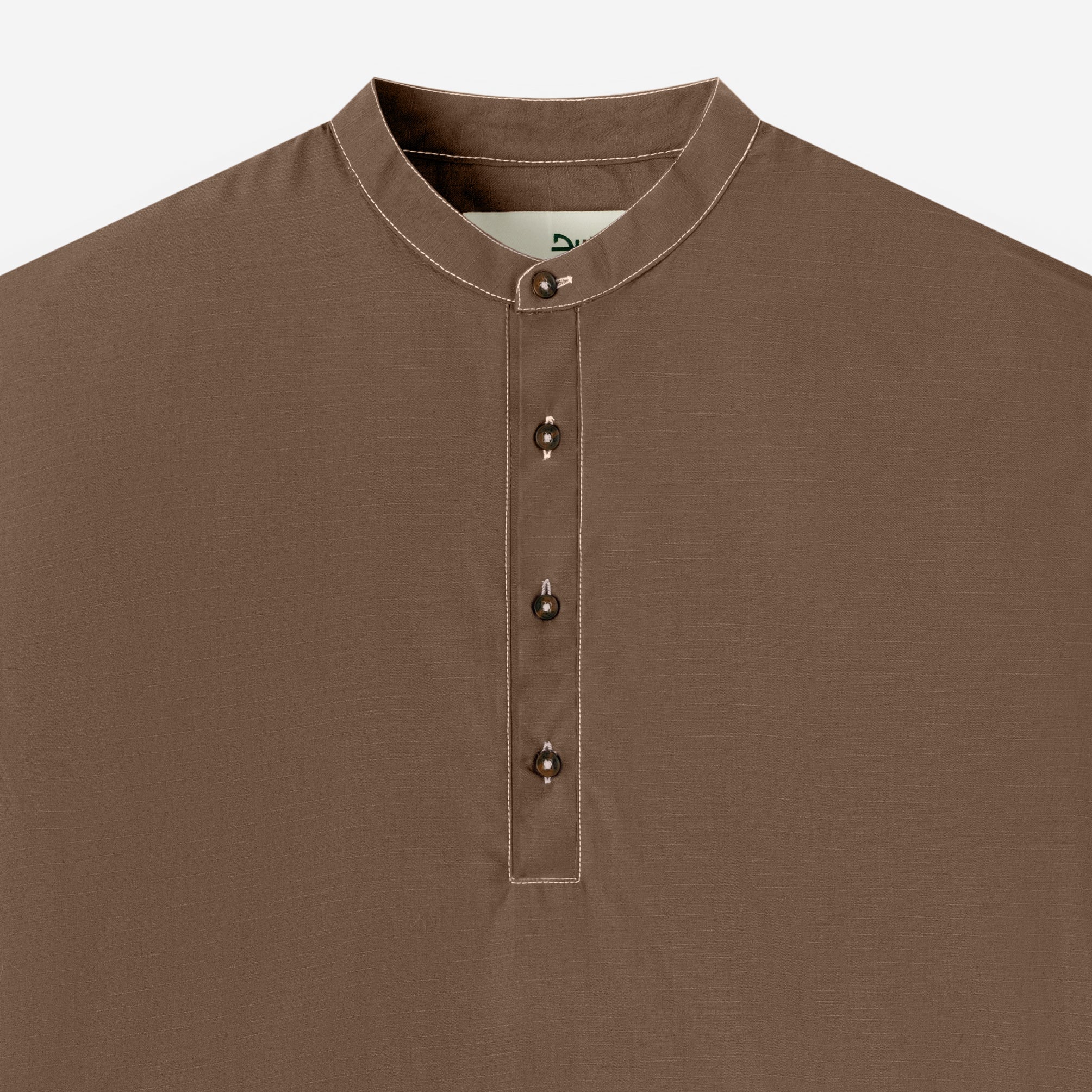 FACTORY SALE - Zahr Shirt Long Sleeve - Brown - Image 2