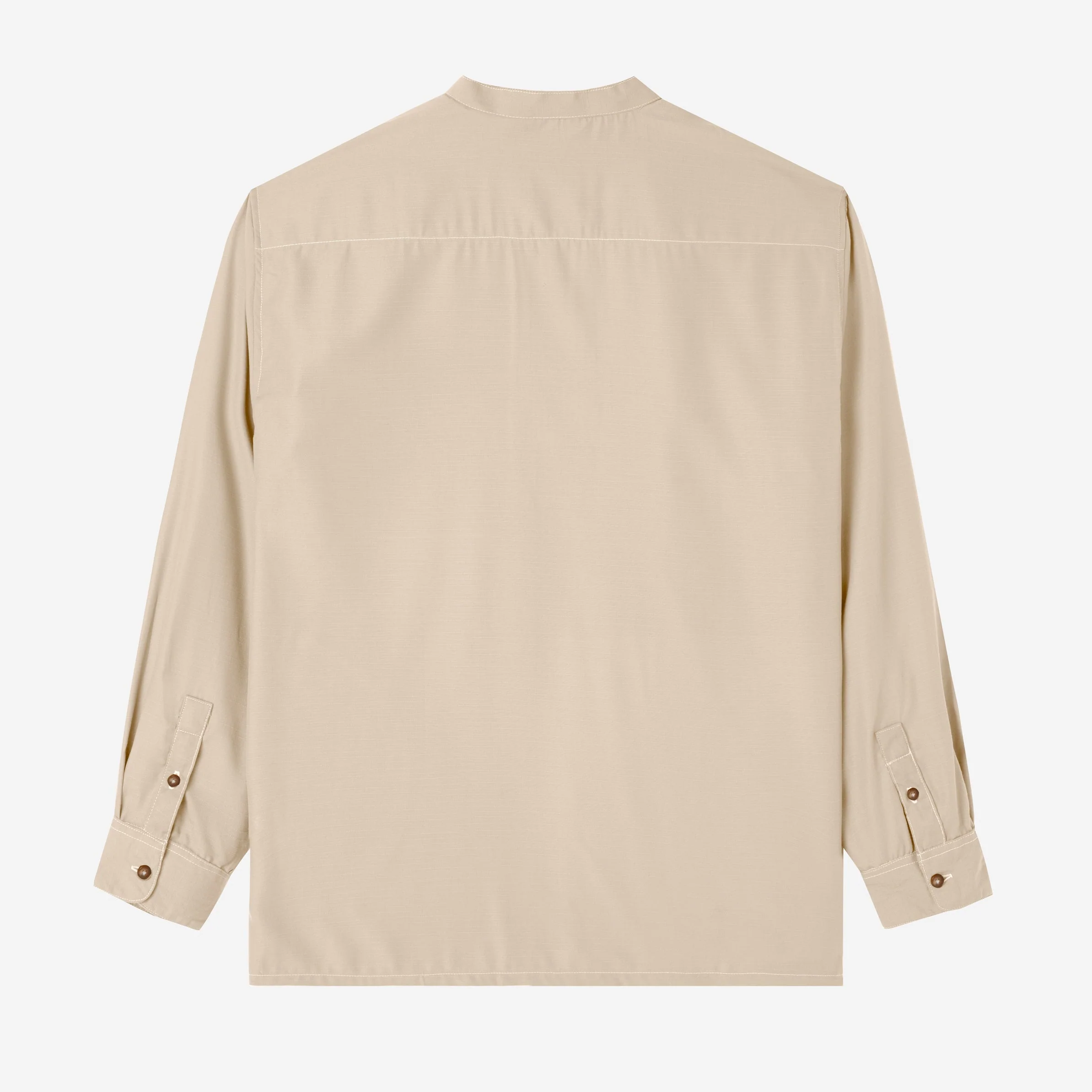 FACTORY SALE - Zahr Shirt Long Sleeve - Khaki - Image 4