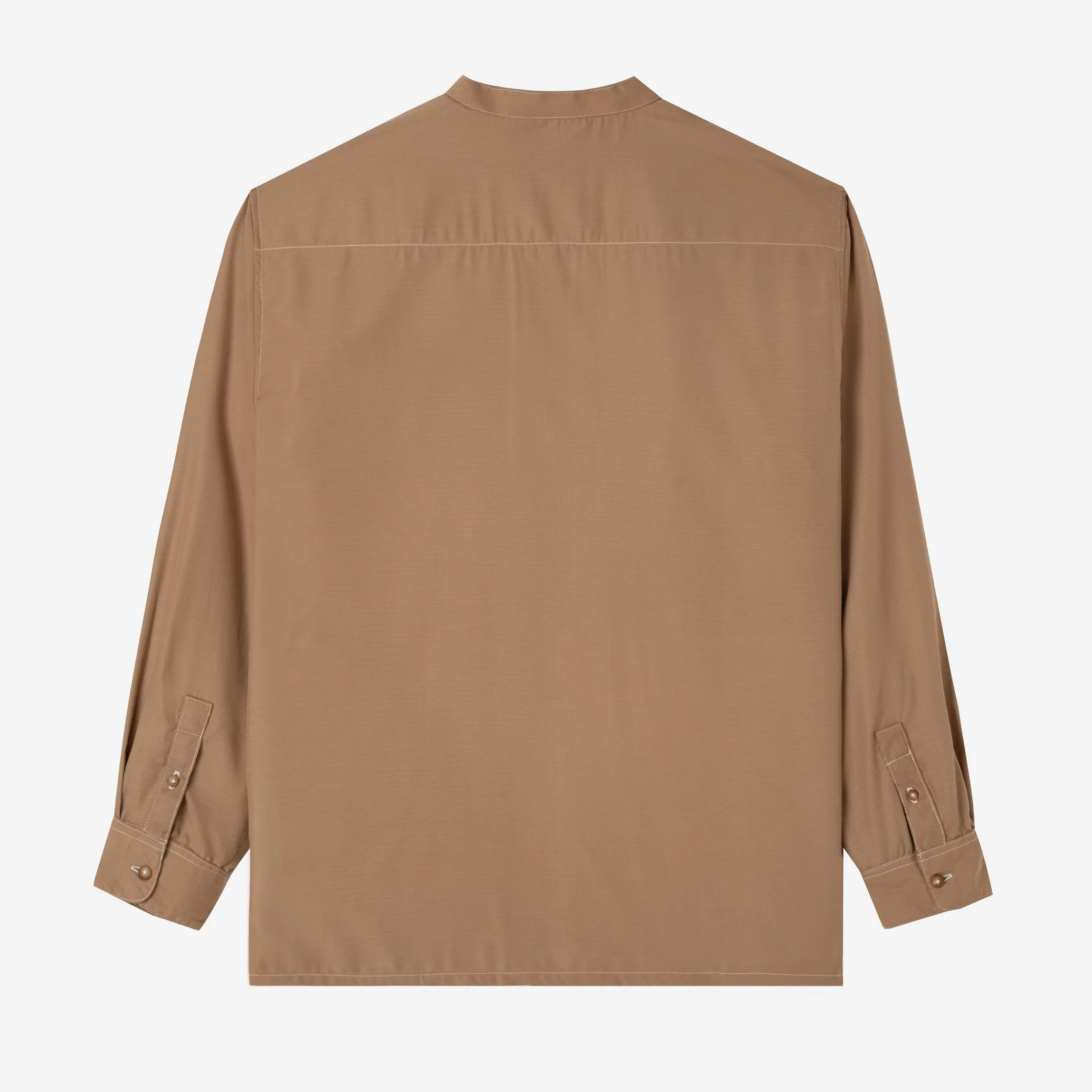 FACTORY SALE - Zahr Shirt Long Sleeve - Light Brown - Image 4