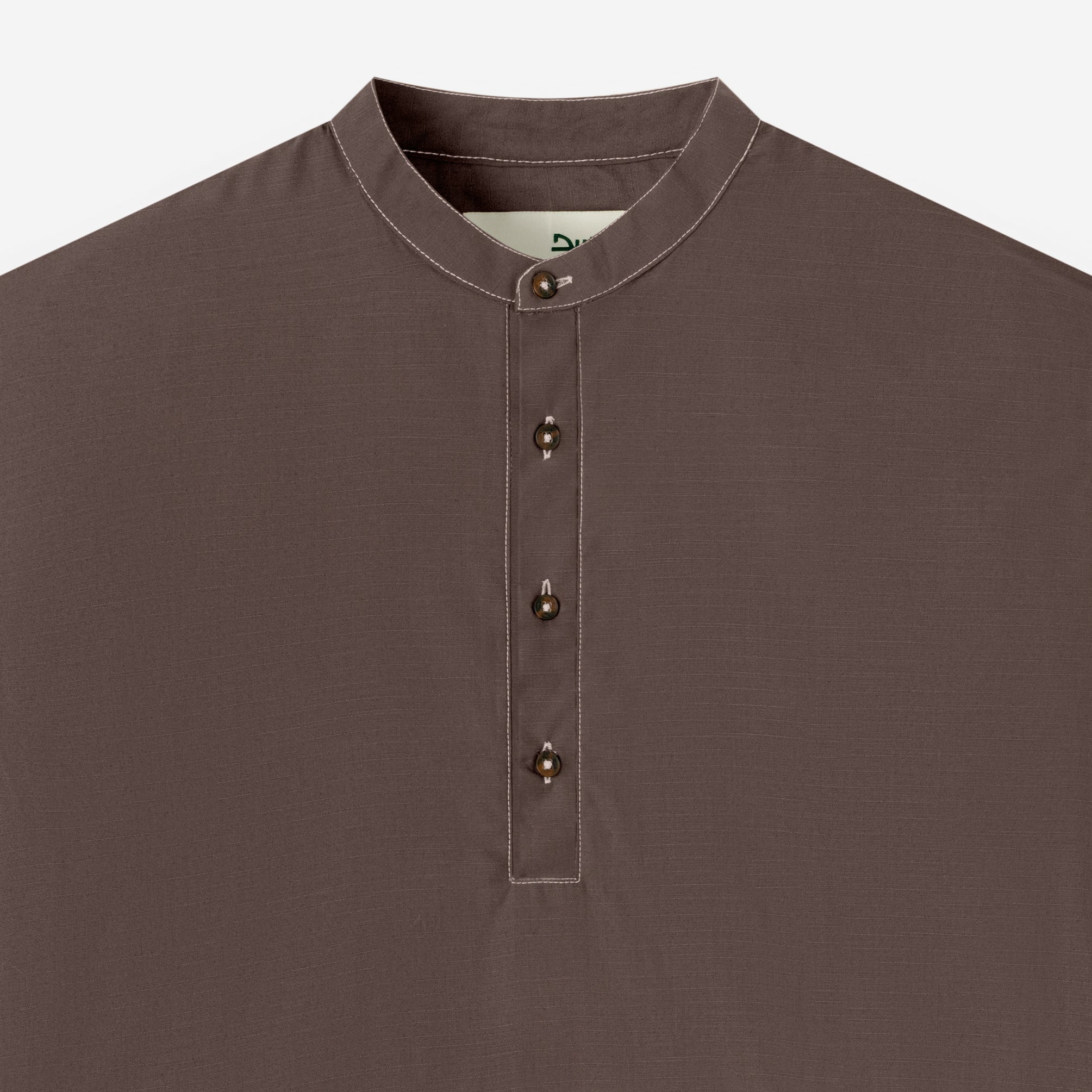 FACTORY SALE - Zahr Shirt Long Sleeve - Warm Grey - Image 2