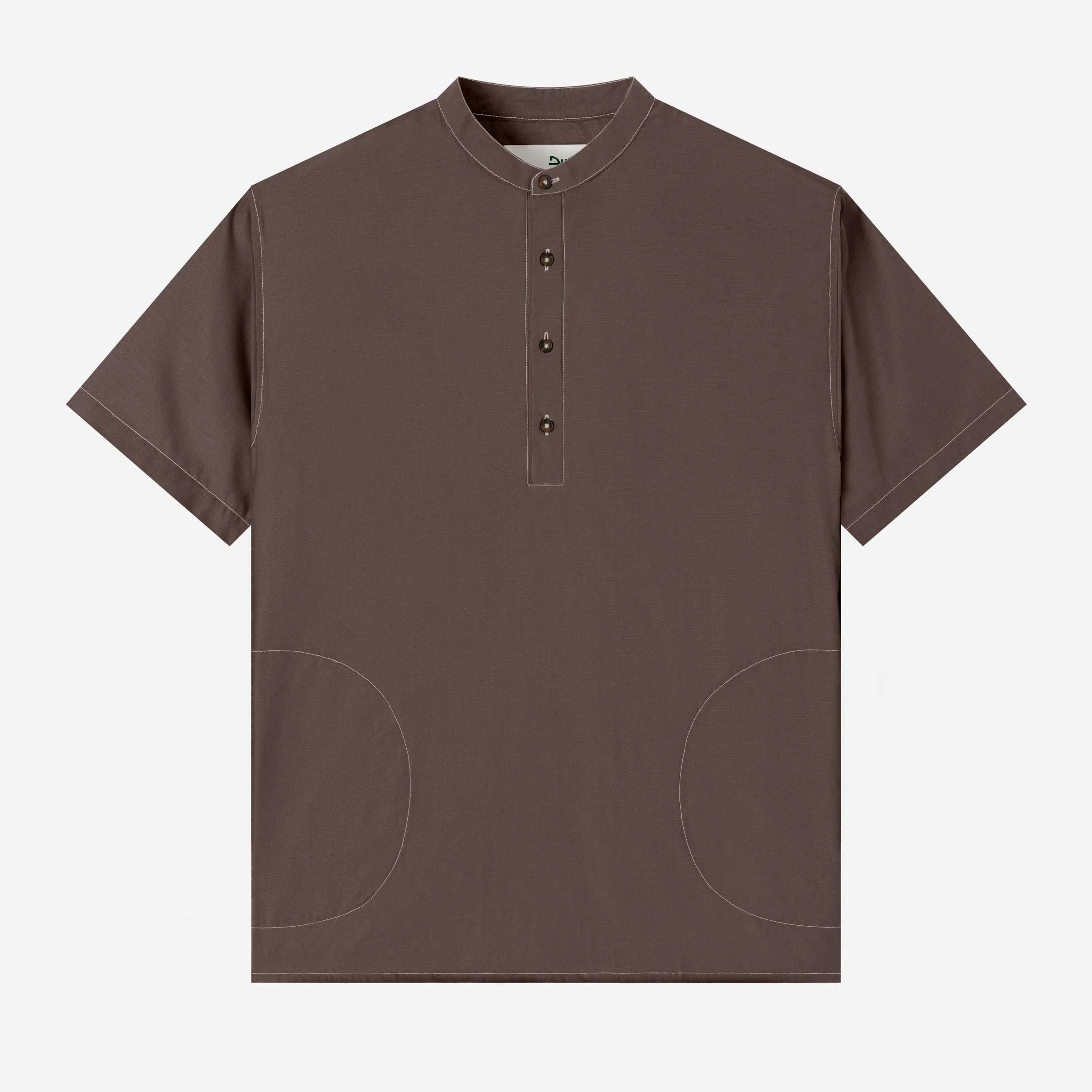 FACTORY SALE - Zahr Shirt Short Sleeve - Warm Grey