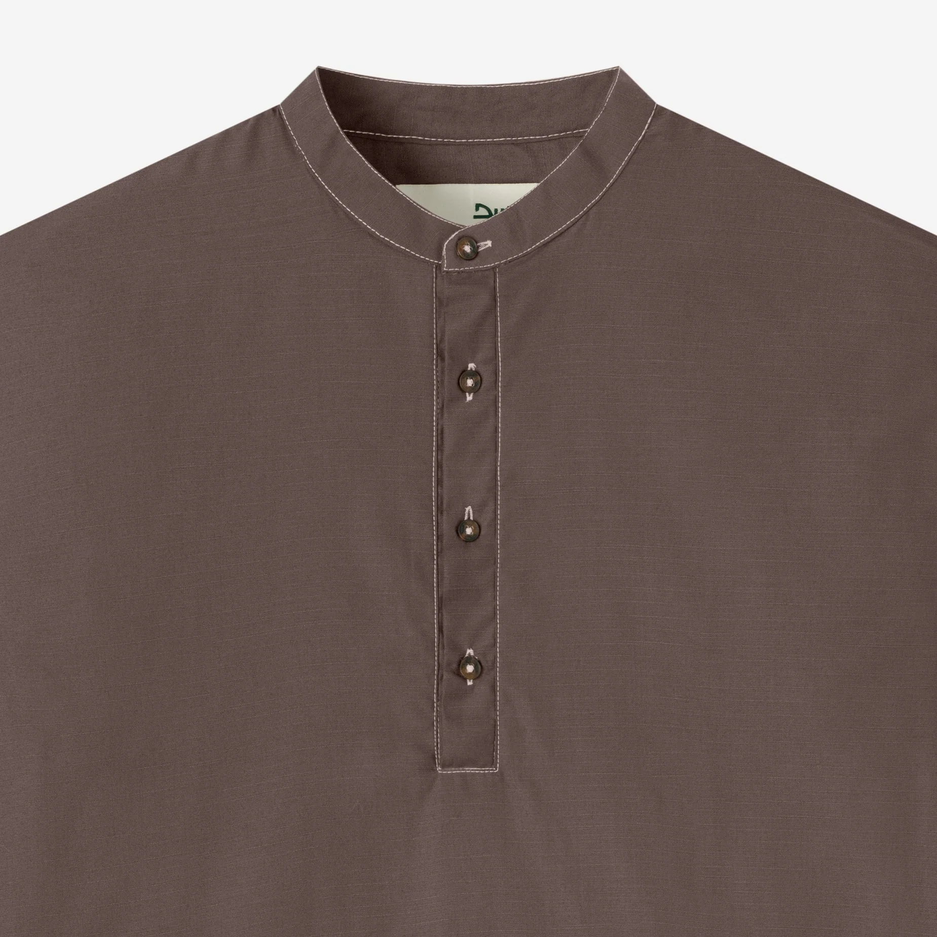 FACTORY SALE - Zahr Shirt Short Sleeve - Warm Grey - Image 2