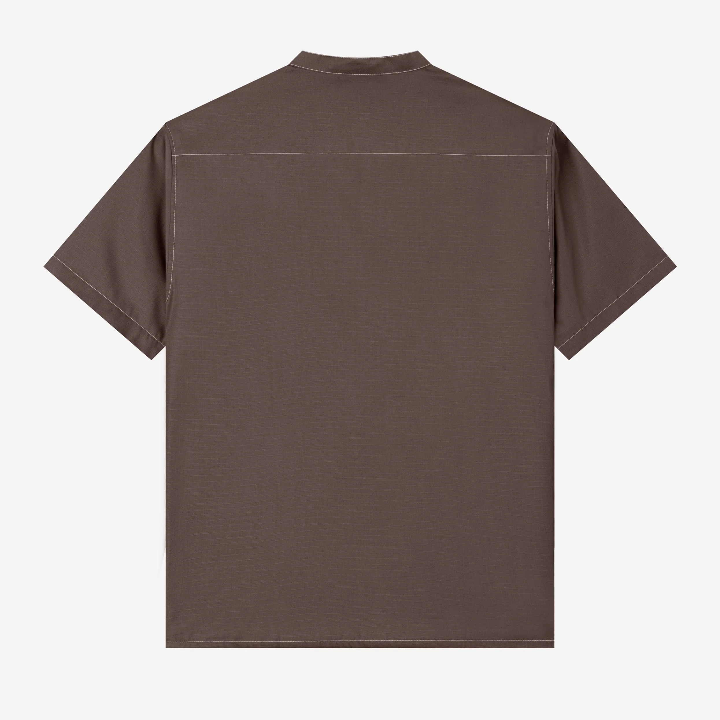 FACTORY SALE - Zahr Shirt Short Sleeve - Warm Grey - Image 4