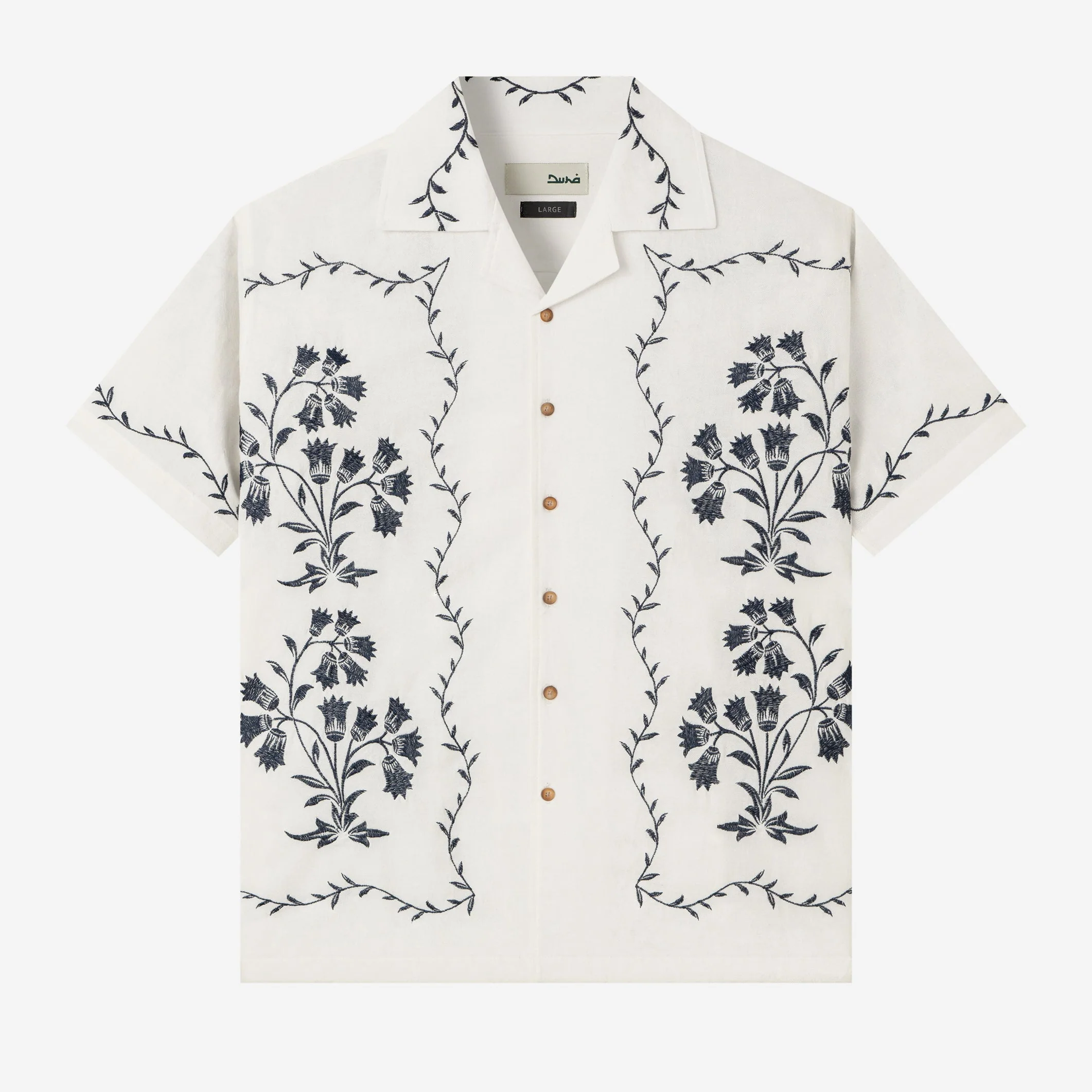 Fahd Short Sleeve Linen Shirt - Cream