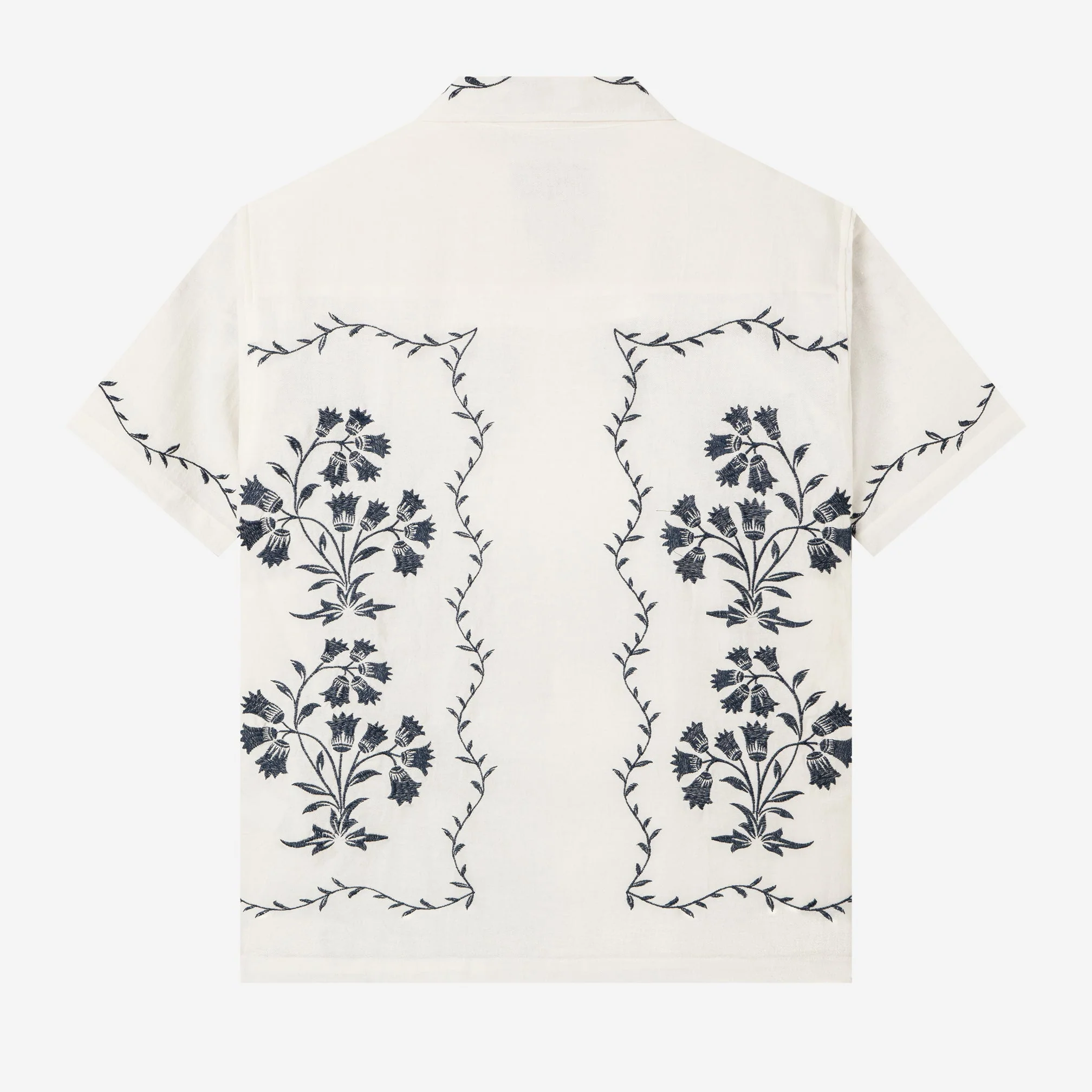 Fahd Short Sleeve Linen Shirt - Cream - Image 4