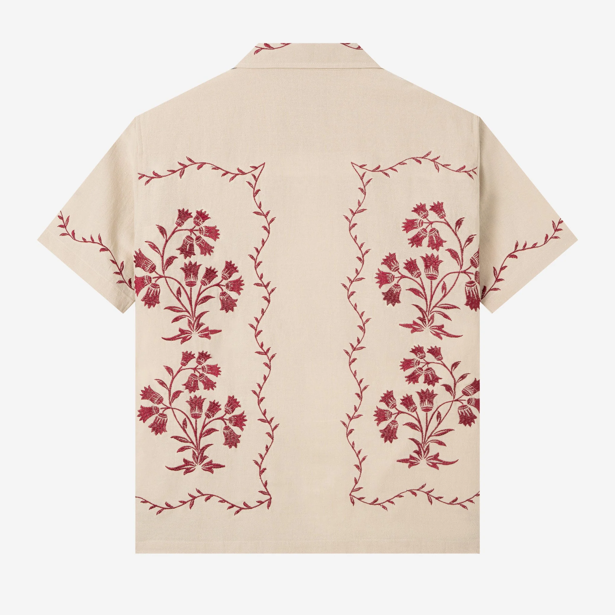 Fahd Short Sleeve Linen Shirt - Khaki - Image 4