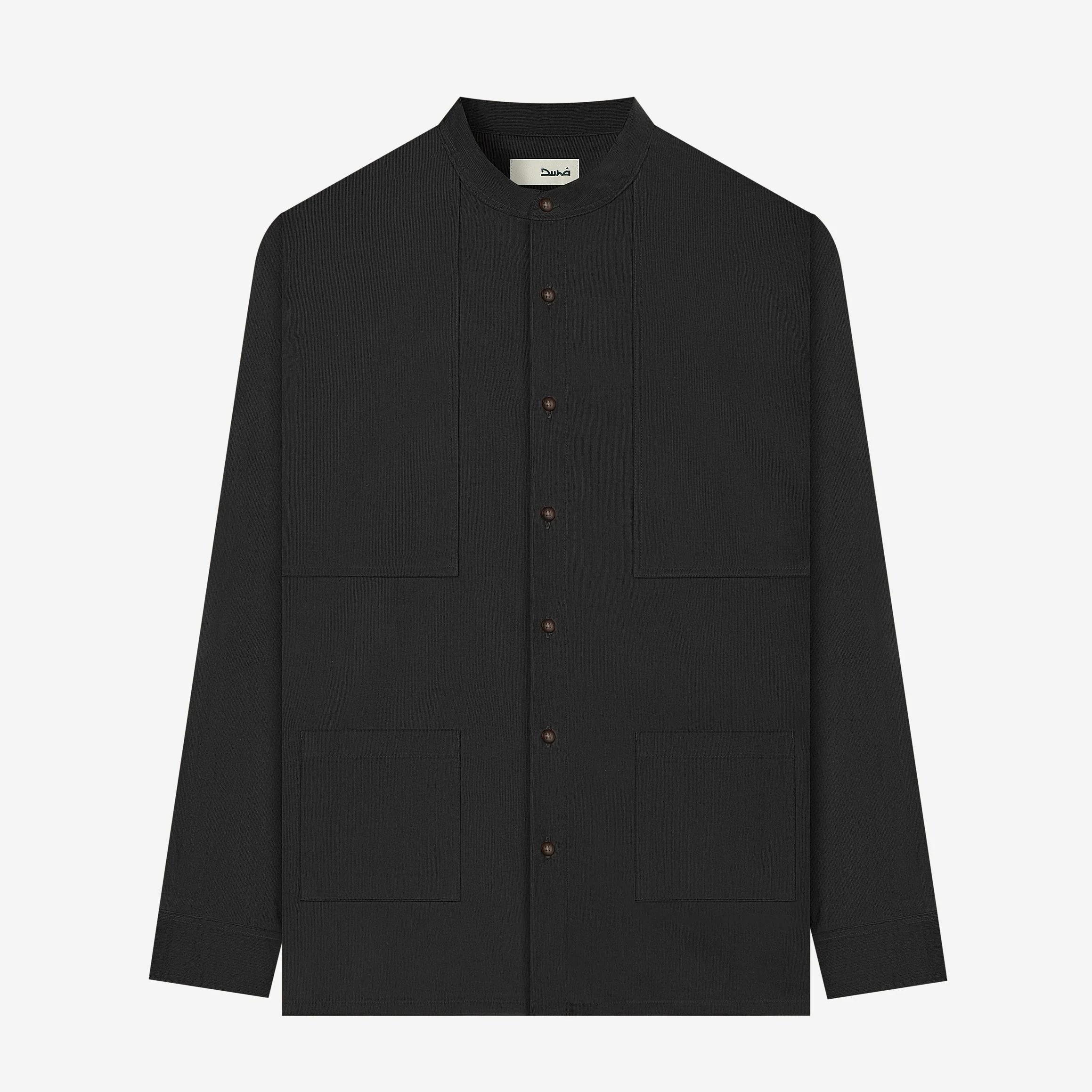 Fajr Long Sleeve Corduroy Shirt - Black