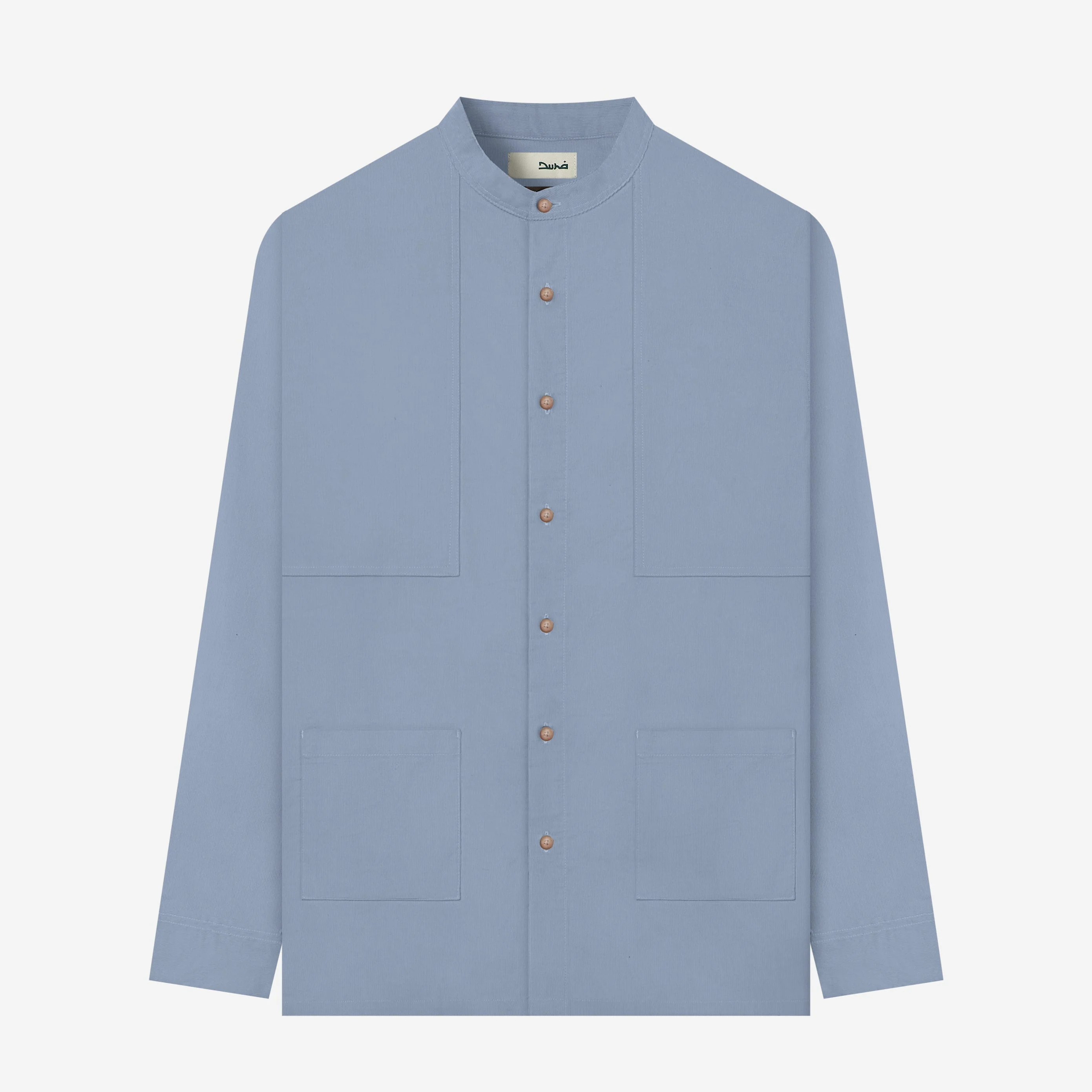 Fajr Long Sleeve Corduroy Shirt - Cold Grey