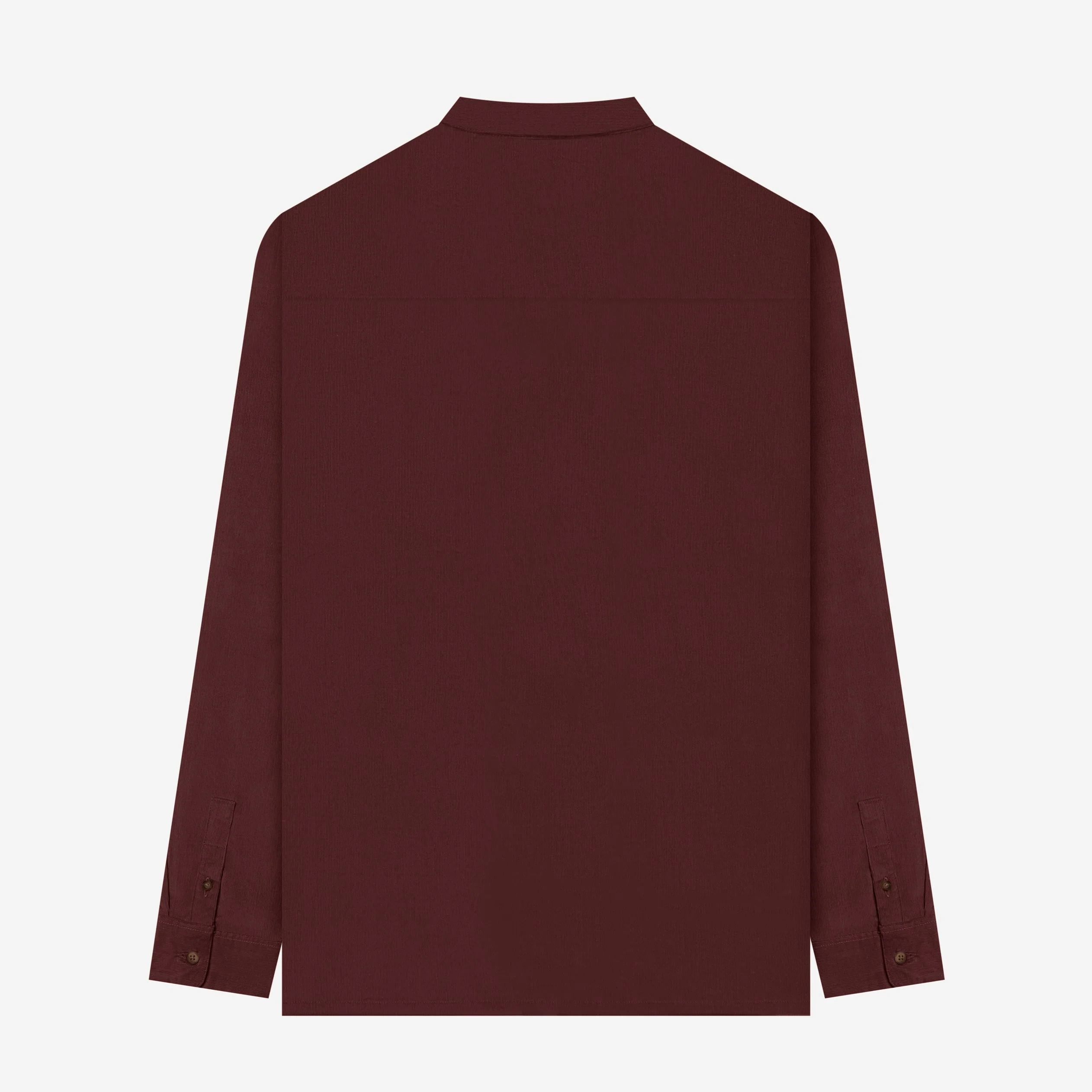 Fajr Long Sleeve Corduroy Shirt - Maroon - Image 4