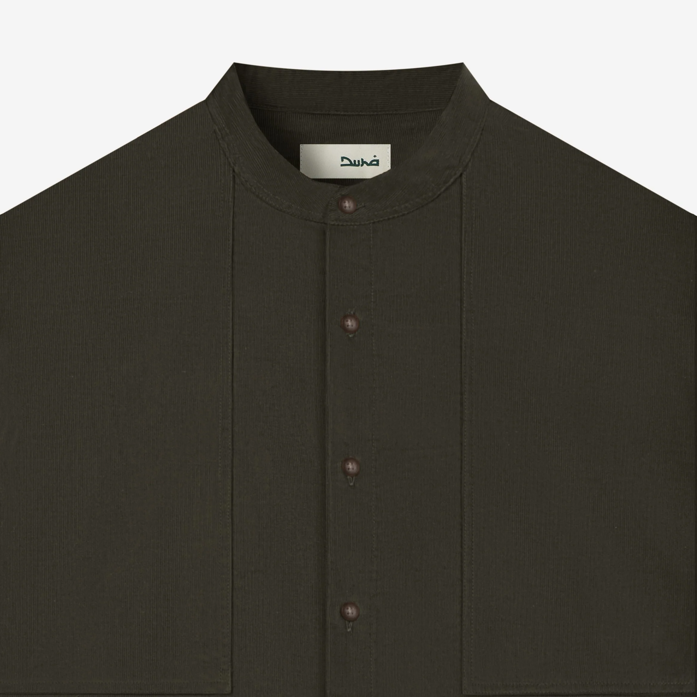 Fajr Long Sleeve Corduroy Shirt - Olive - Image 2