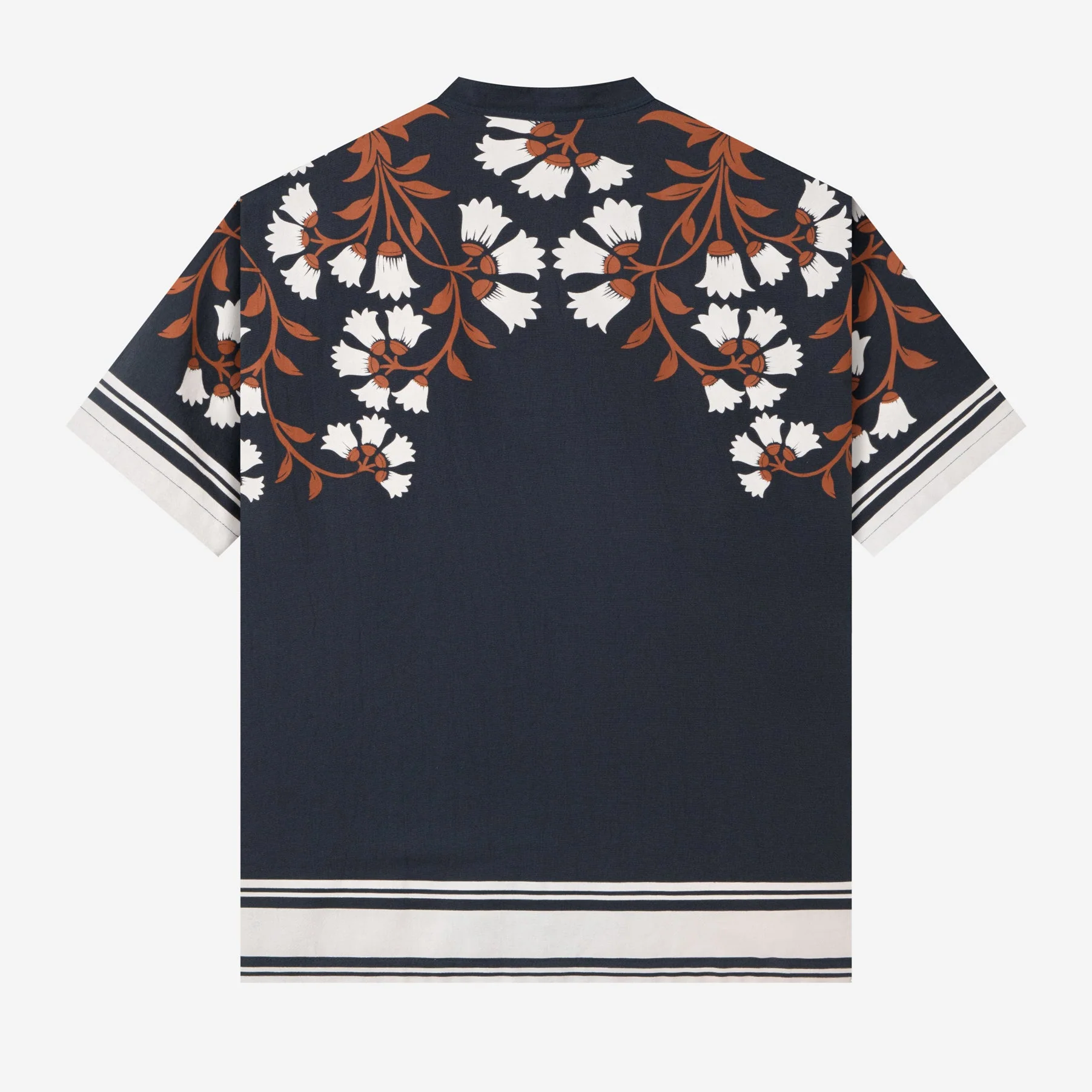 Fawz Short Sleeve Linen Shirt - Navy - Image 4