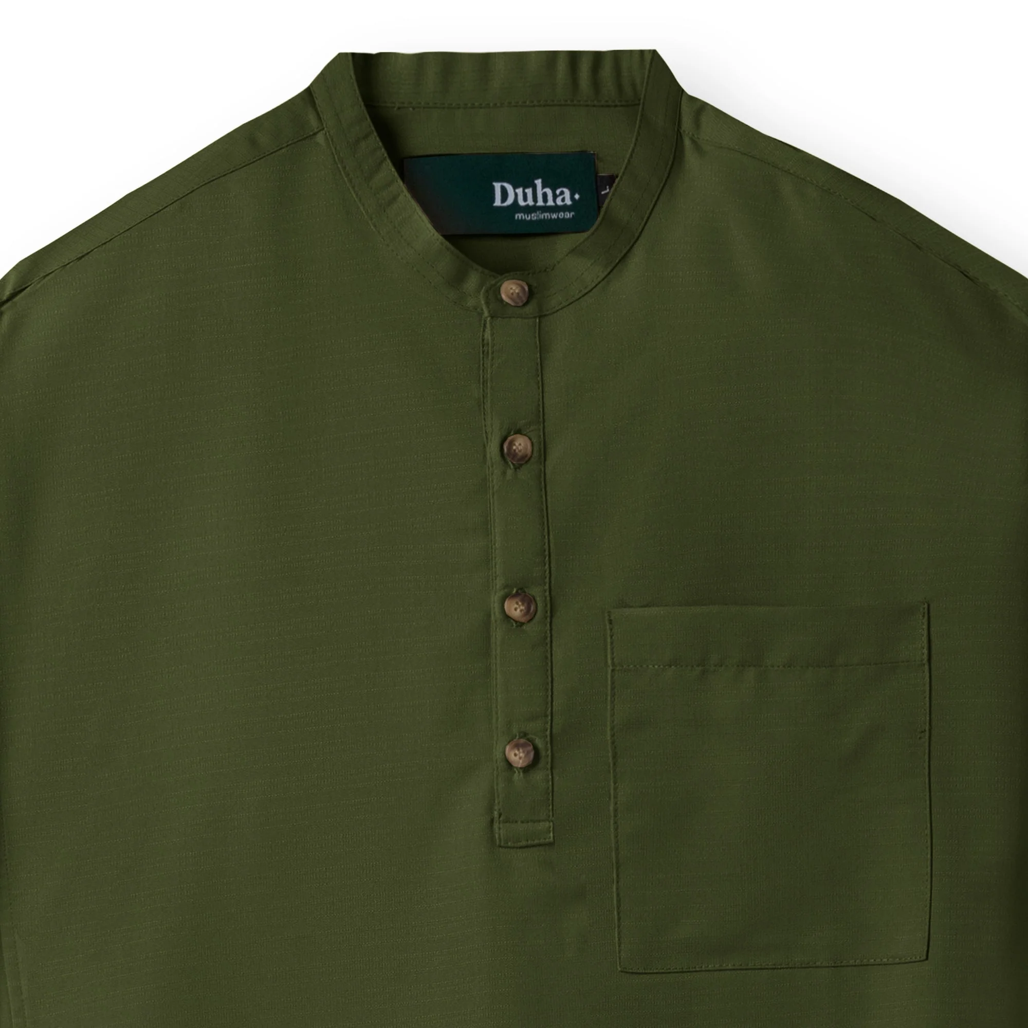 Fayeez Long Gamis - Olive - Image 2