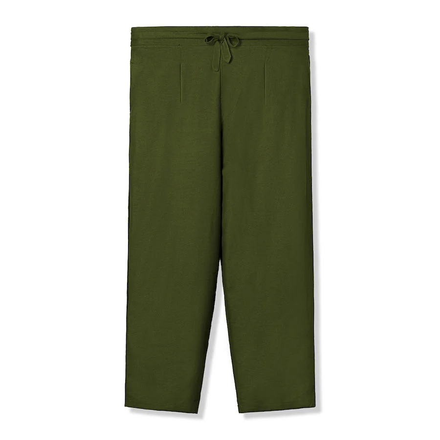 Fayyad Pleats Pants Olive