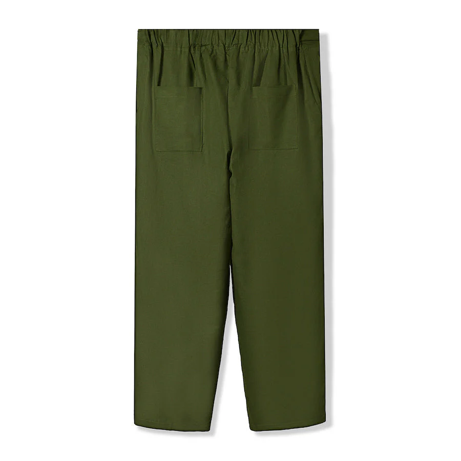 Fayyad Pleats Pants Olive - Image 4