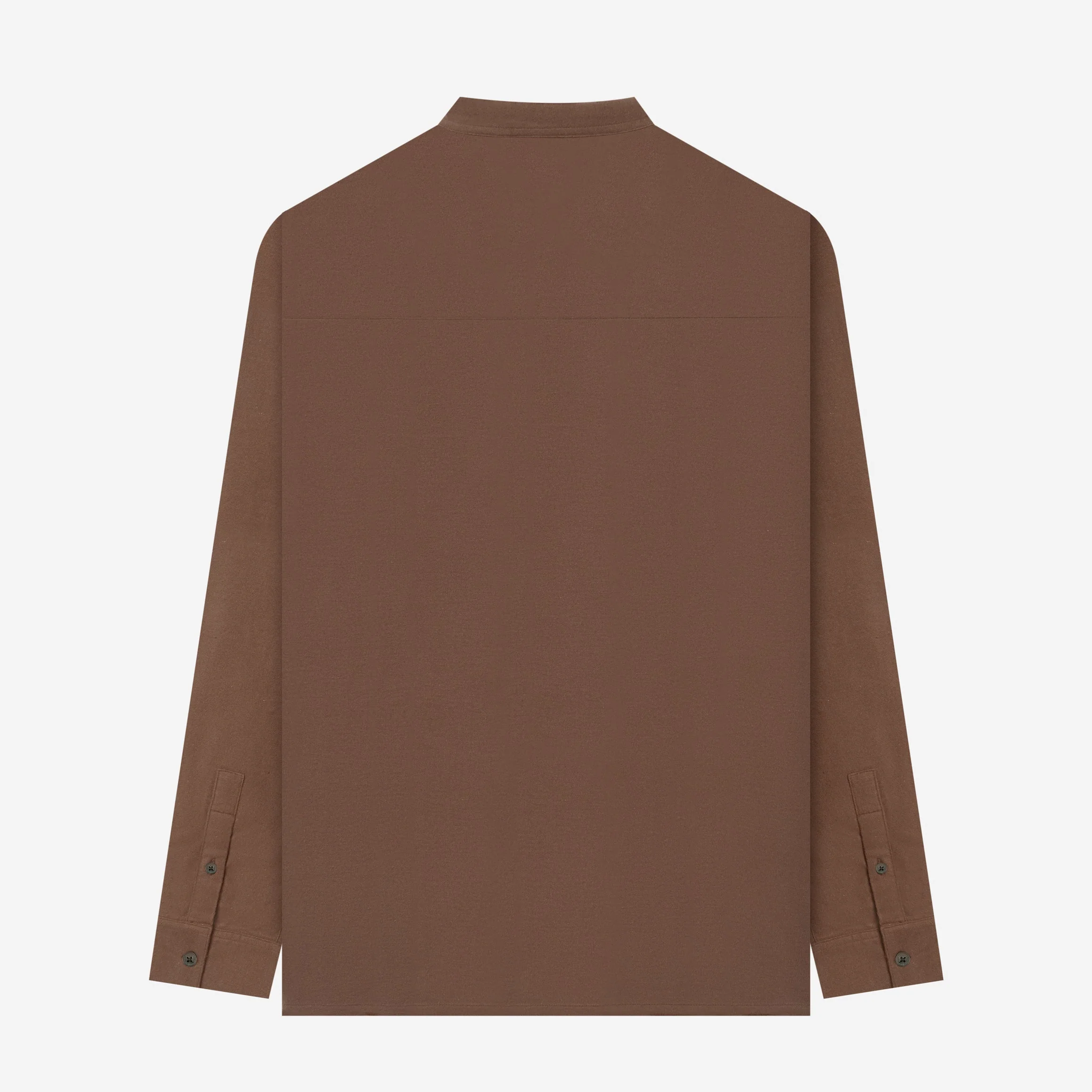 Ghaba Long Sleeve Flannel Shirt - Brown - Image 4