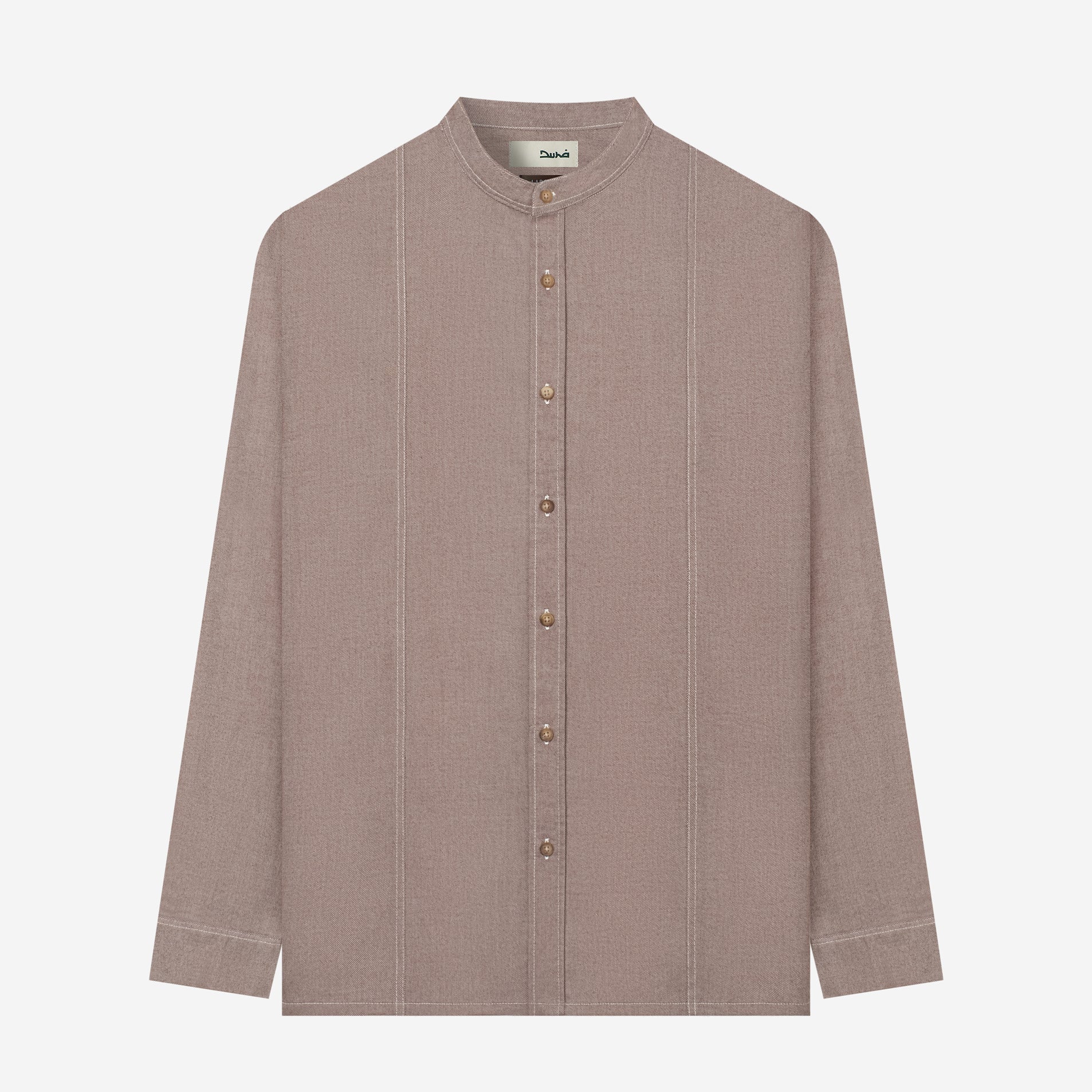Ghaba Long Sleeve Flannel Shirt - Brown Sand