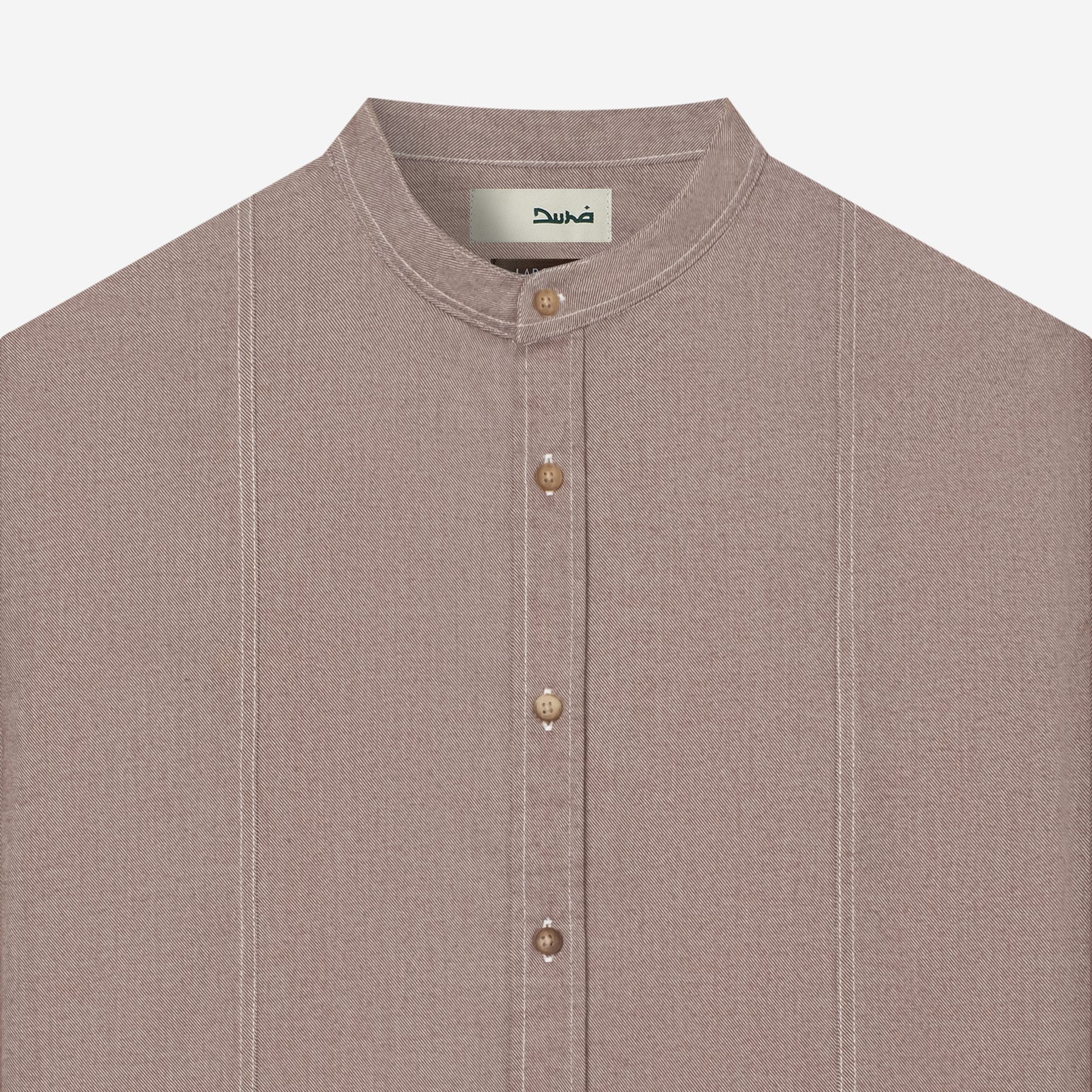 Ghaba Long Sleeve Flannel Shirt - Brown Sand - Image 2