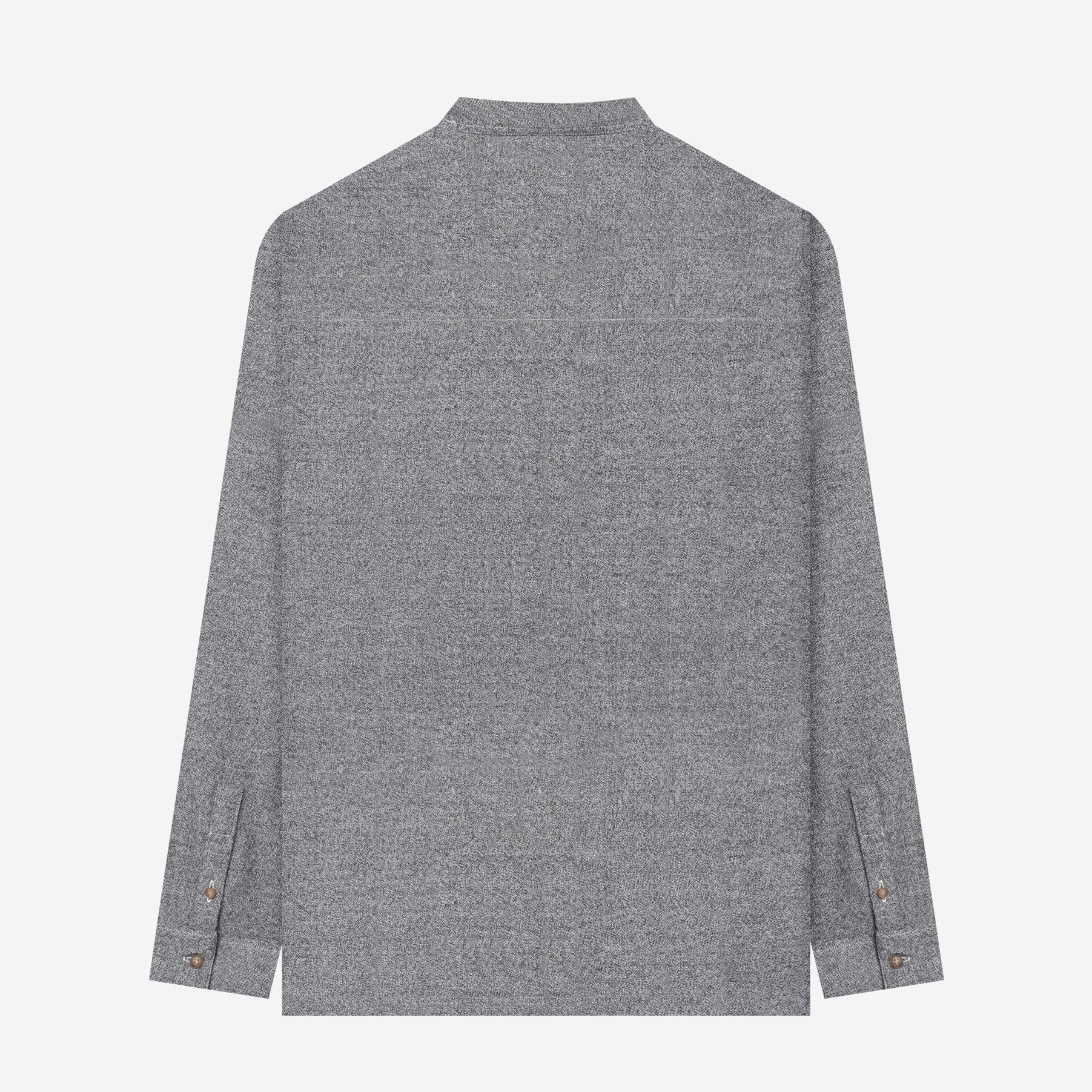 Ghaba Long Sleeve Flannel Shirt - Charcoal - Image 4