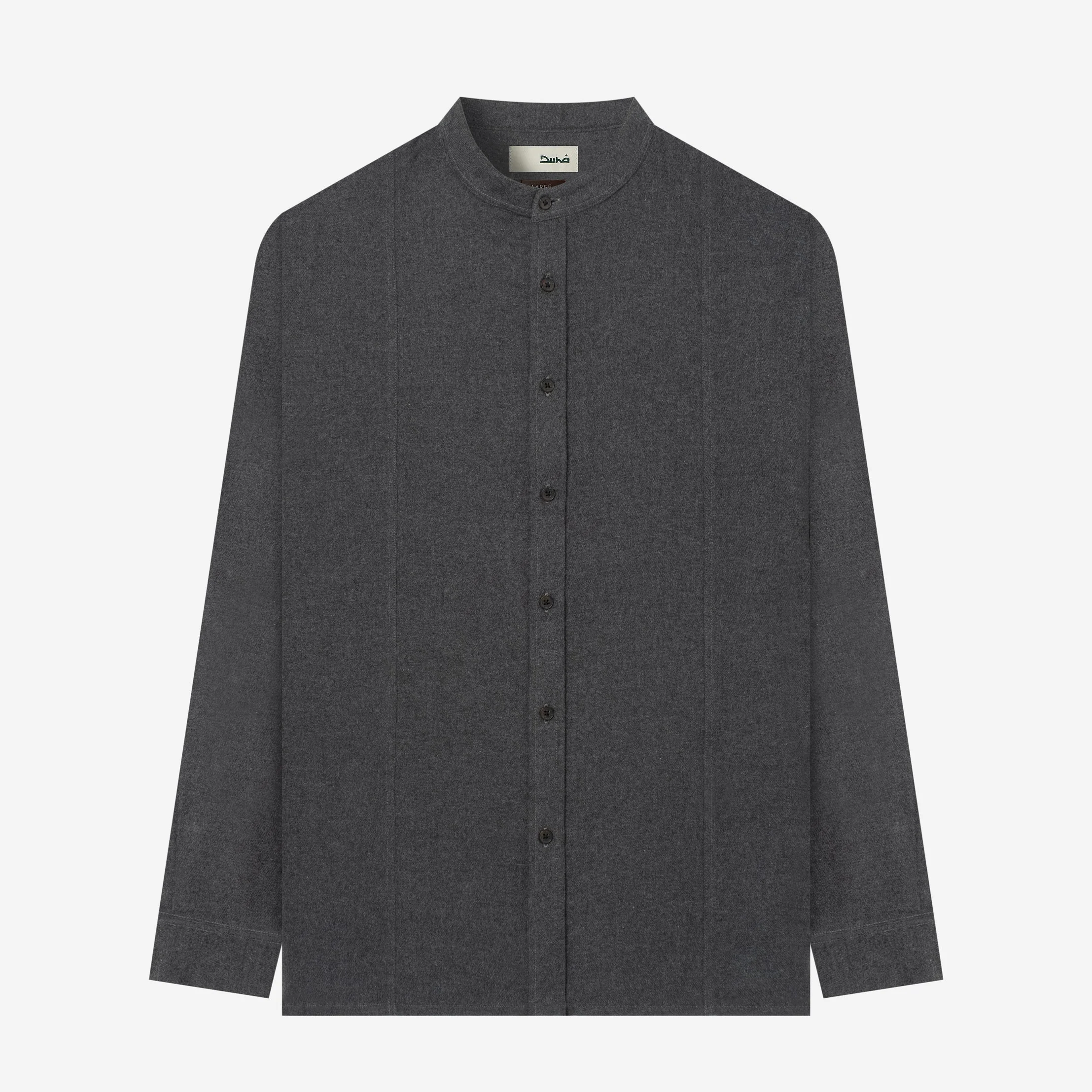 Ghaba Long Sleeve Flannel Shirt - Grey Dust