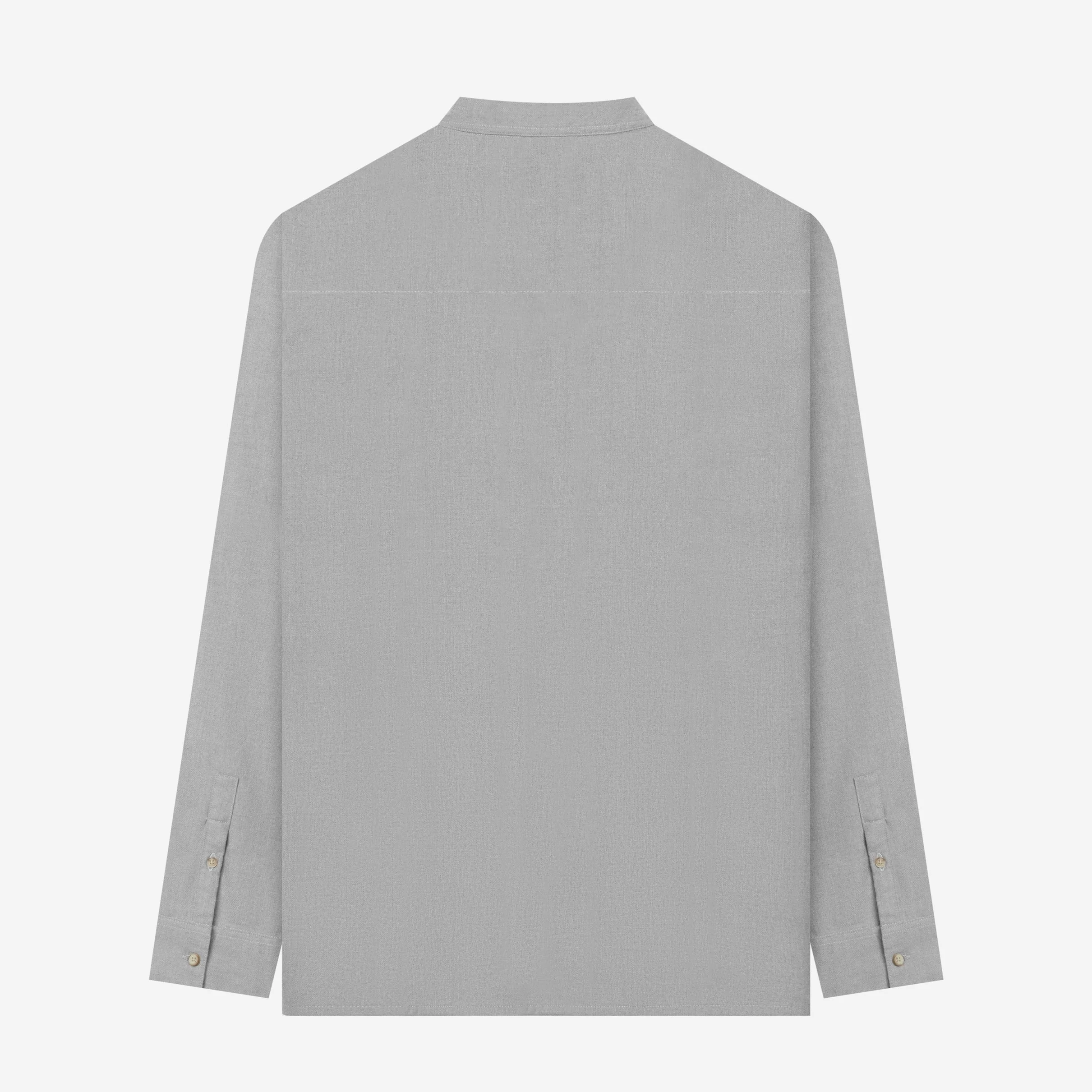 Ghaba Long Sleeve Flannel Shirt - Grey Mist - Image 4