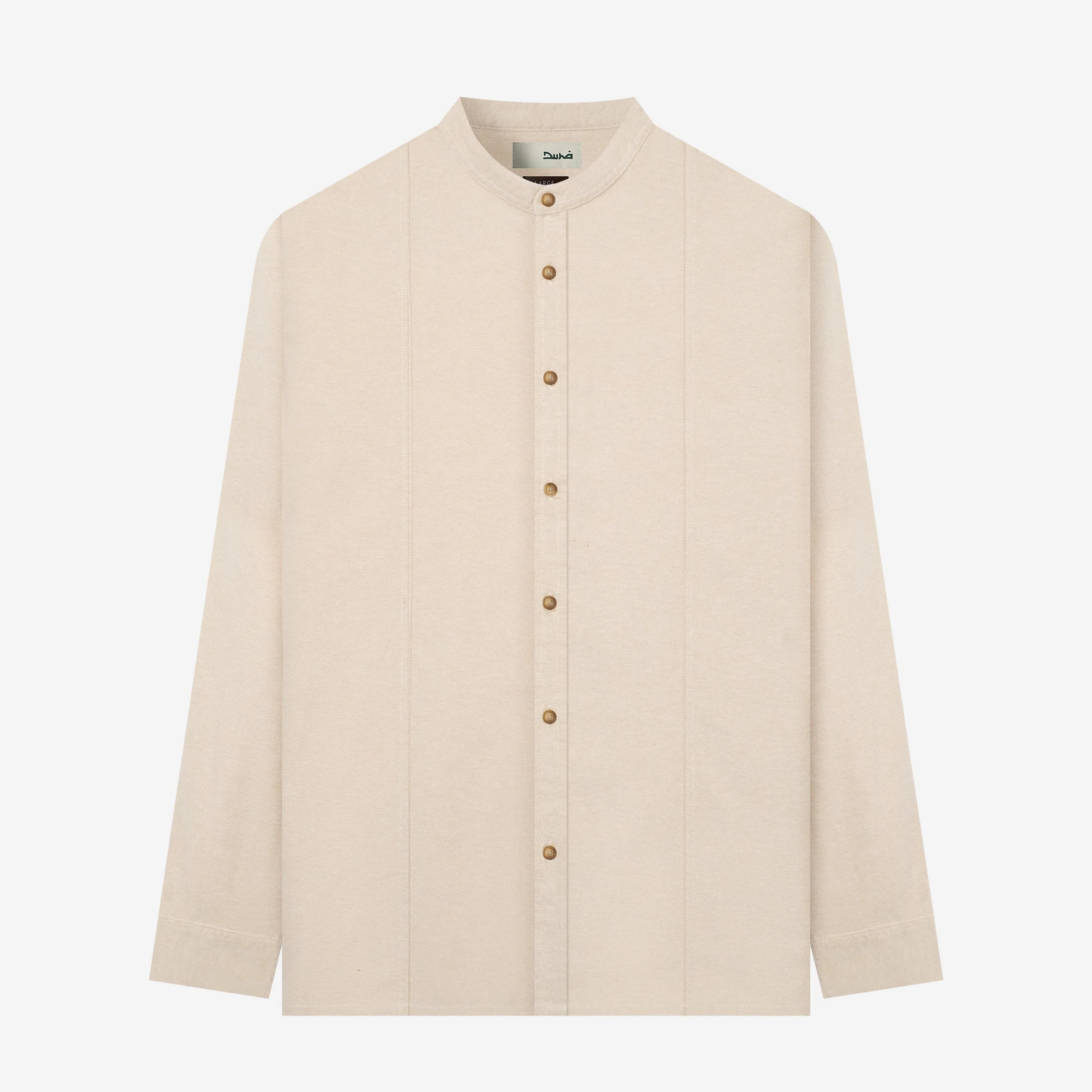 Ghaba Long Sleeve Flannel Shirt - Sand