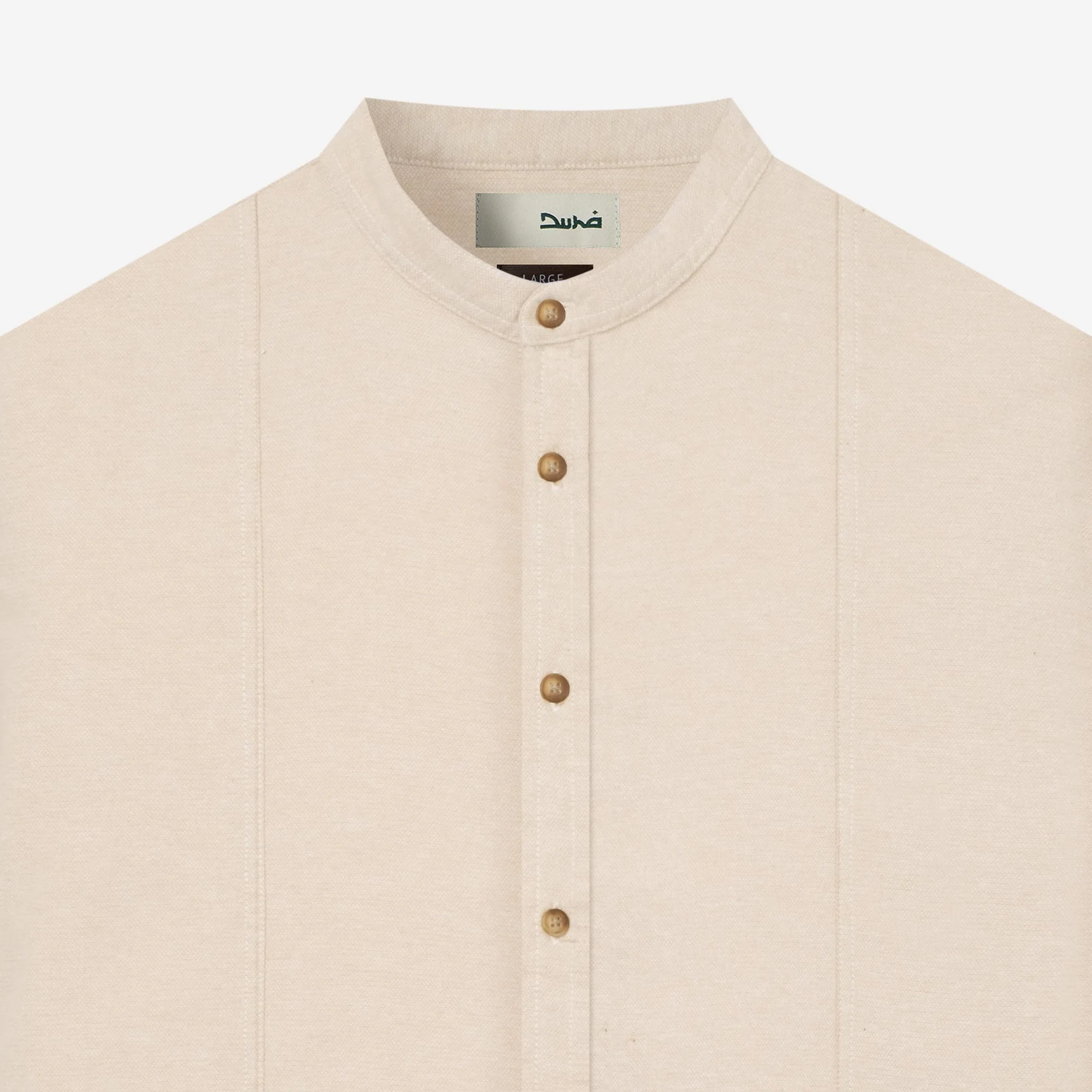 Ghaba Long Sleeve Flannel Shirt - Sand - Image 2