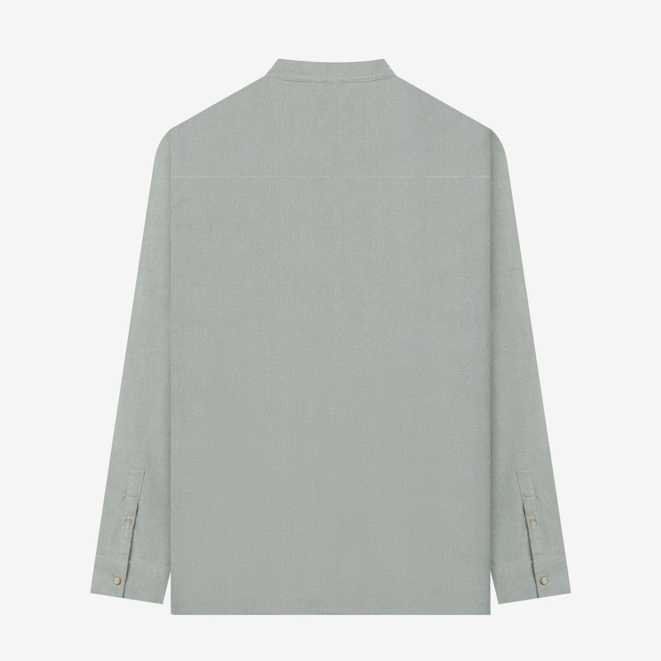 Ghaba Long Sleeve Flannel Shirt - Stone - Image 4
