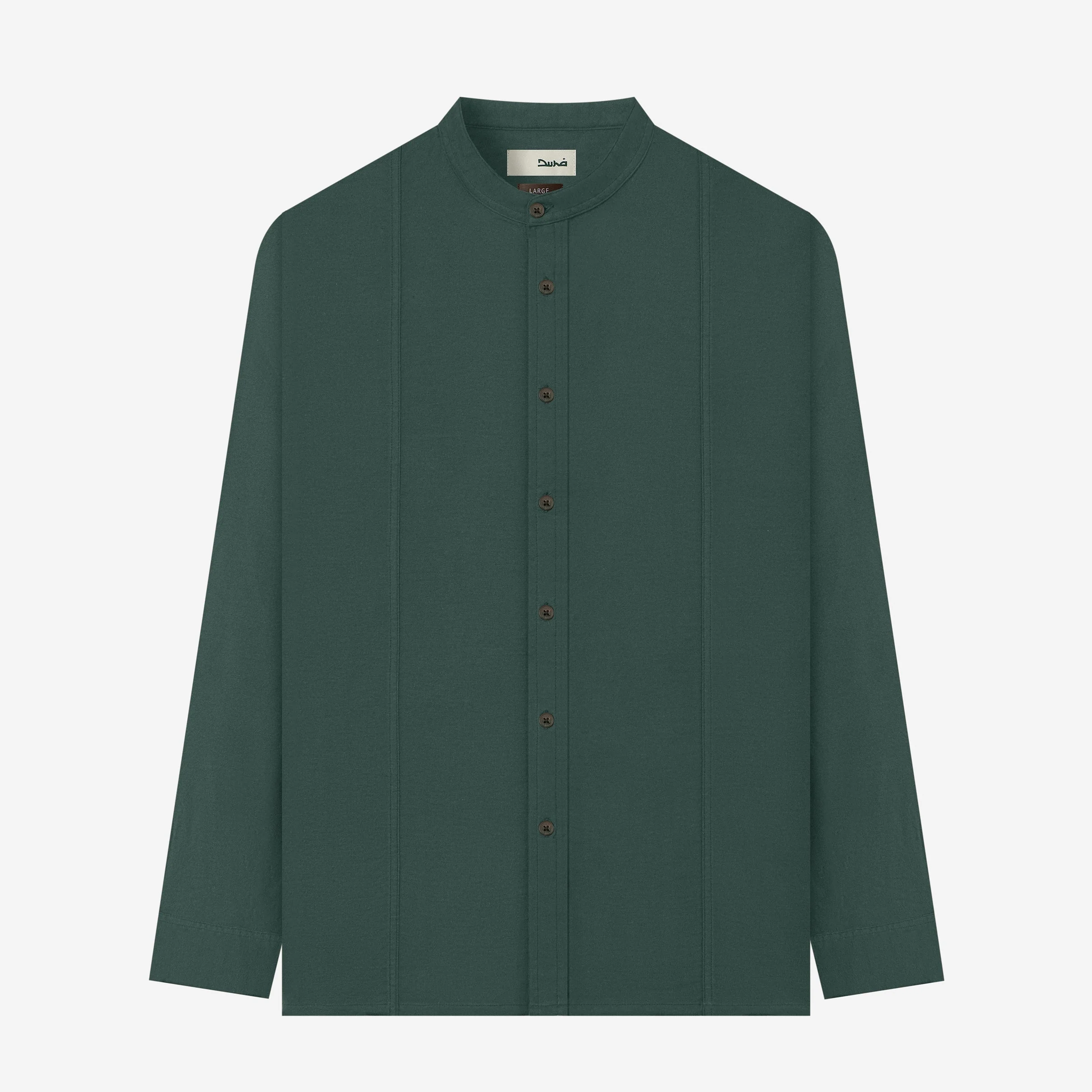 Ghaba Long Sleeve Flannel Shirt - Stone Green