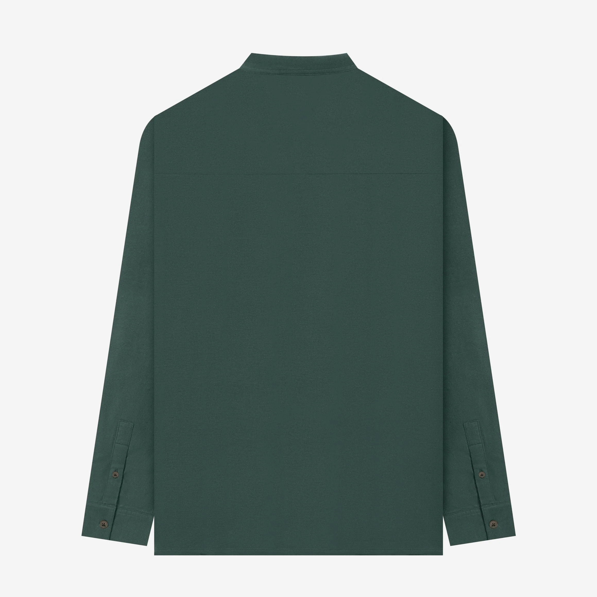 Ghaba Long Sleeve Flannel Shirt - Stone Green - Image 4