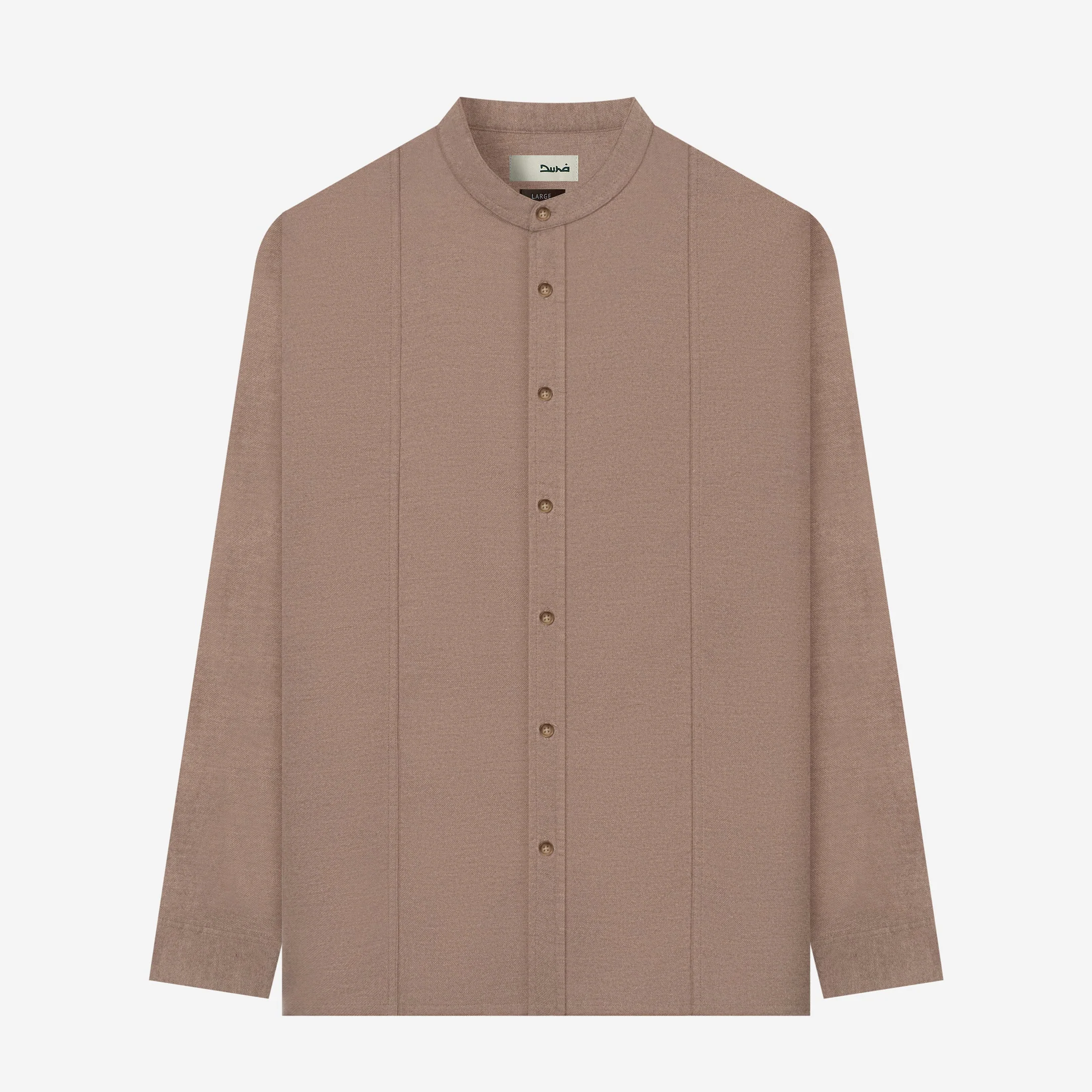 Ghaba Long Sleeve Flannel Shirt - Stone Sand