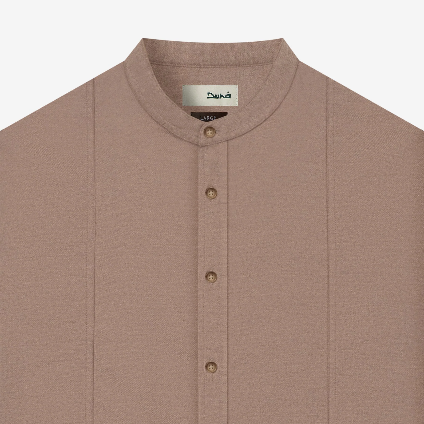 Ghaba Long Sleeve Flannel Shirt - Stone Sand - Image 2