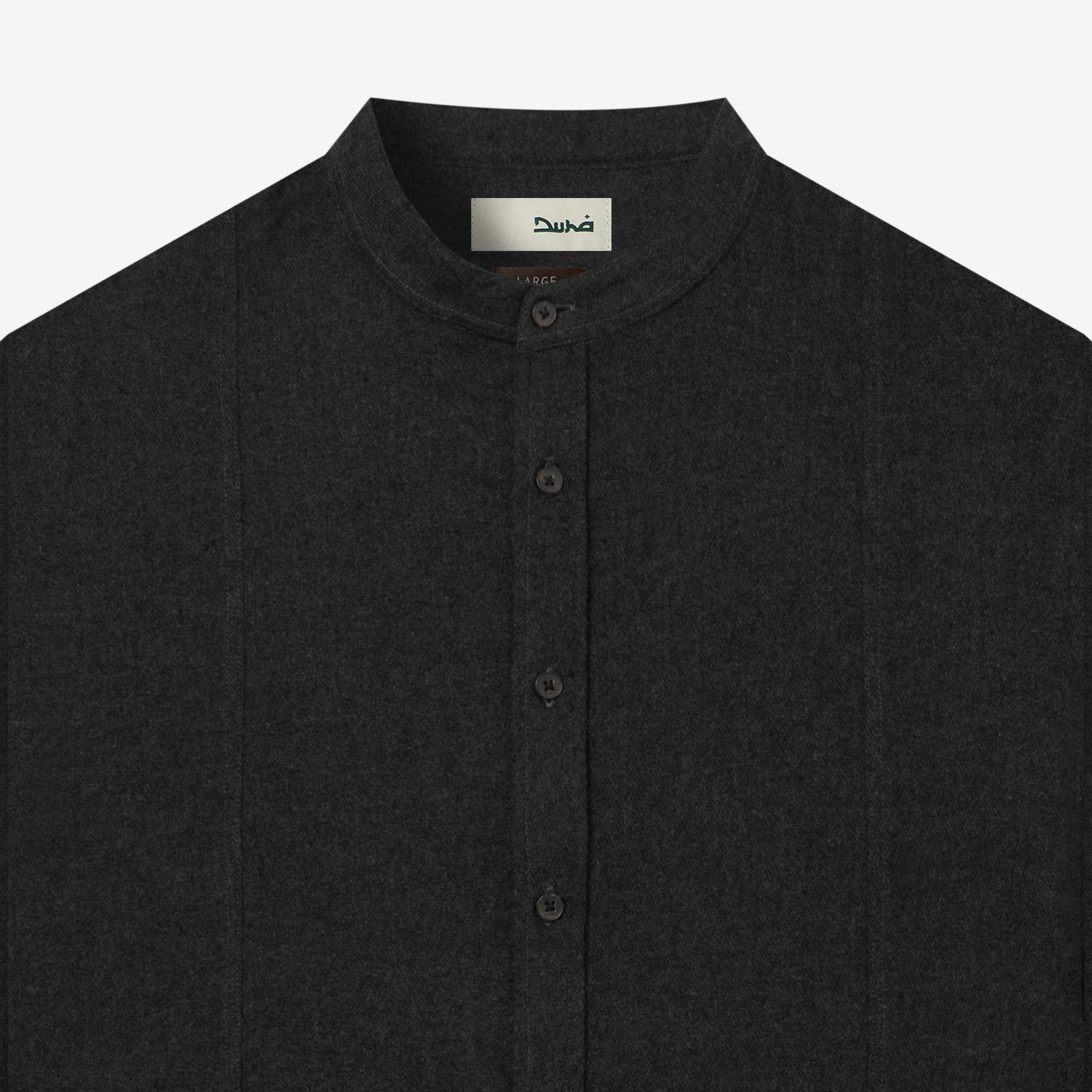 Ghaba Short Sleeve Flannel Shirt - Black Mist - Image 2