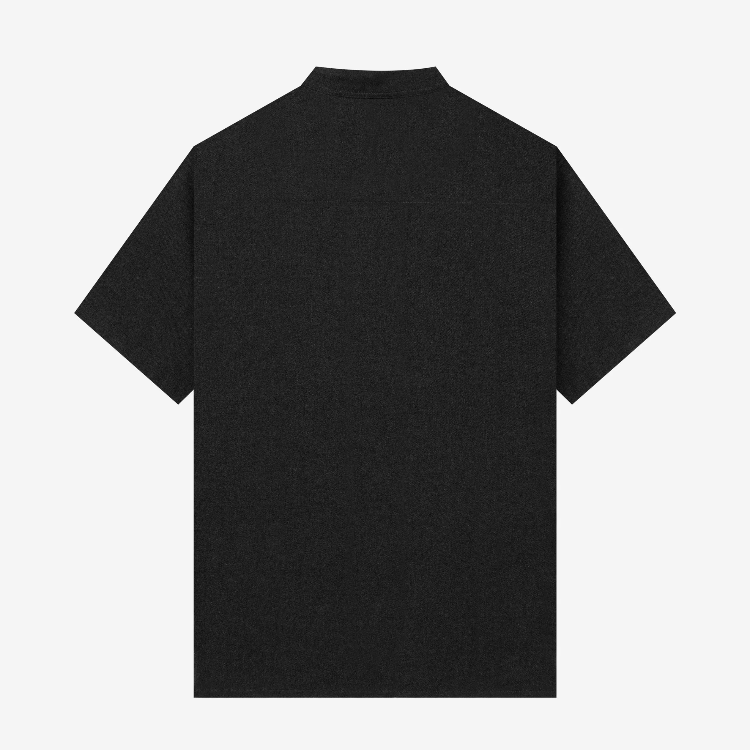 Ghaba Short Sleeve Flannel Shirt - Black Mist - Image 4